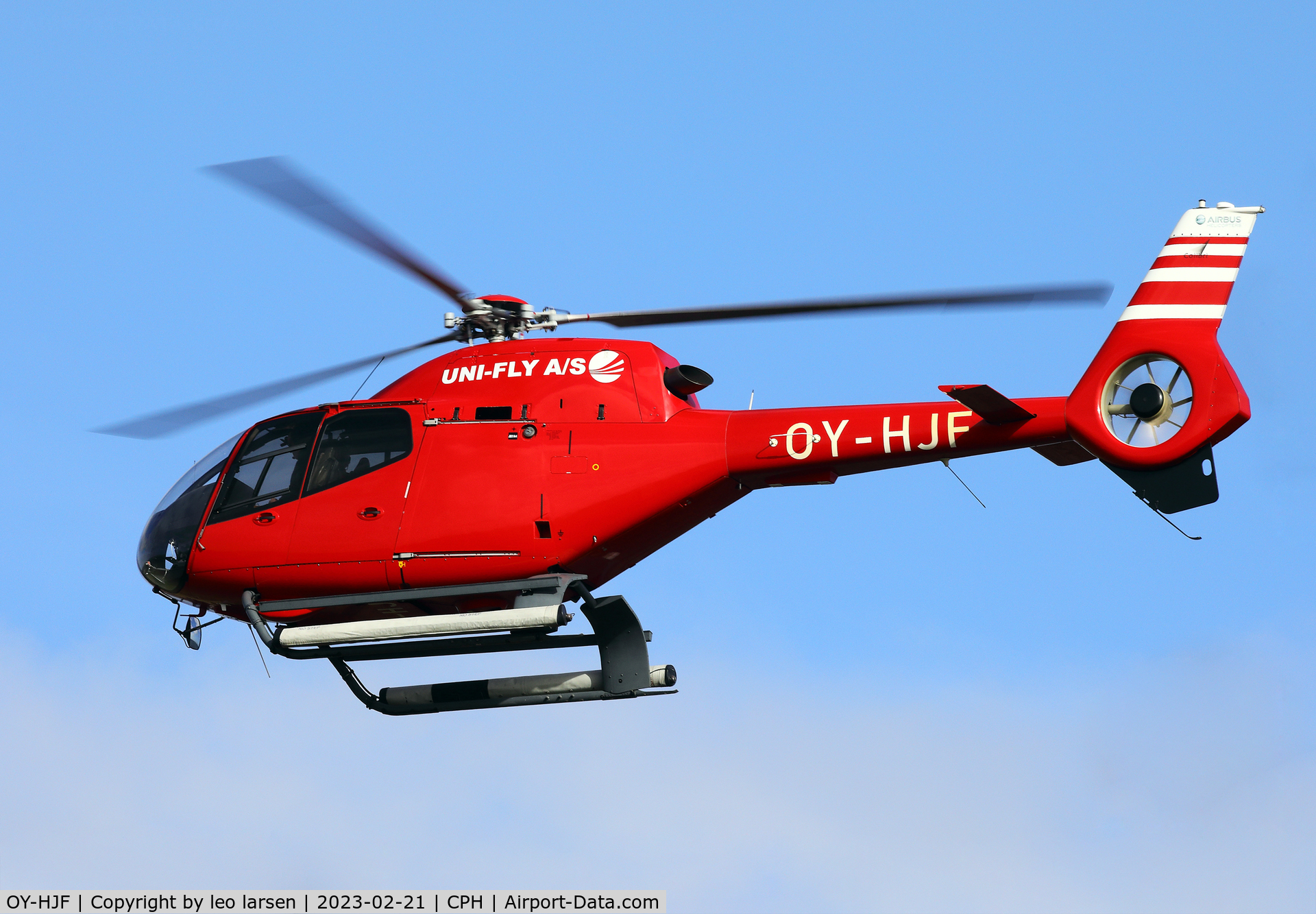 OY-HJF, 2007 Eurocopter EC-120B Colibri C/N 1503, Copenhagen Søvang 21.2.2023