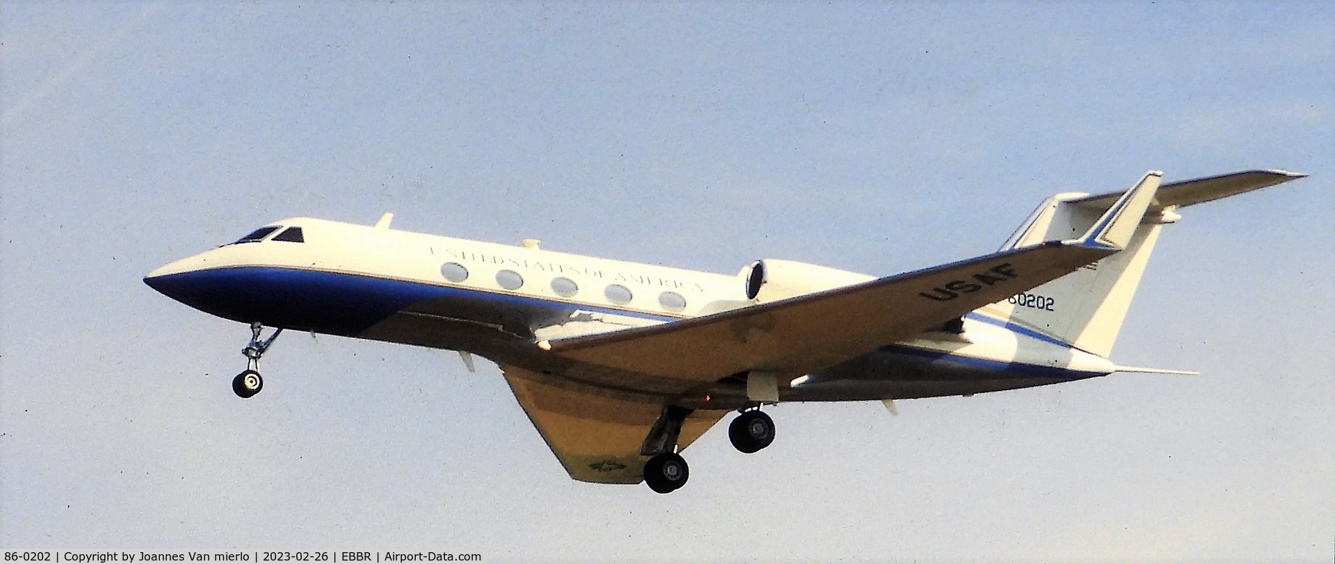 86-0202, 1985 Grumman C-20B Gulfstream III C/N 468, Slide scan