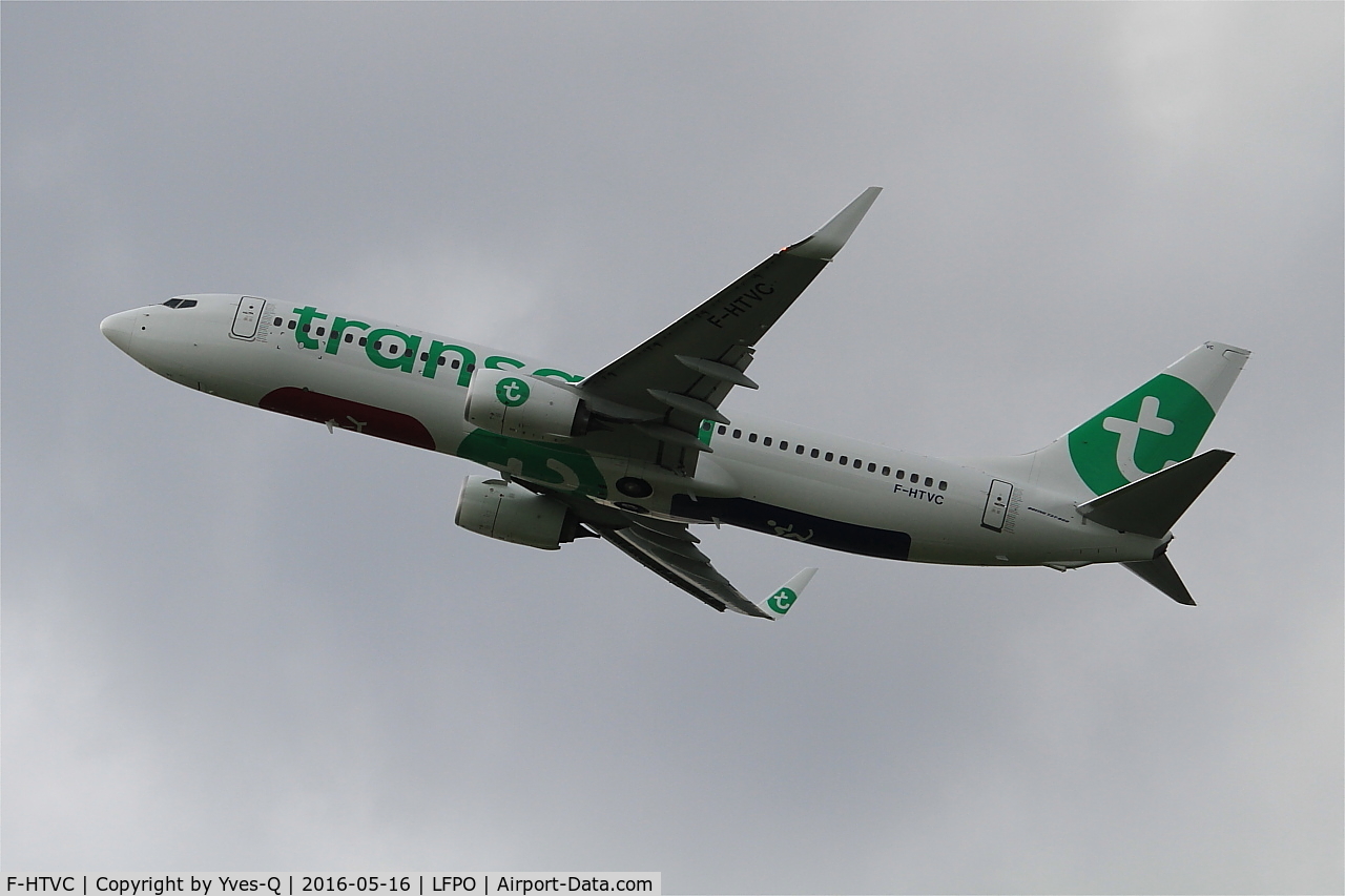 F-HTVC, 2016 Boeing 737-8K2 C/N 62150, Boeing 737-8K2, Climbing from rwy 24, Paris-Orly Airport (LFPO-ORY)
