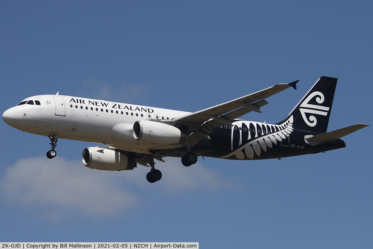 ZK-OJD, 2003 Airbus A320-232 C/N 2130, NZ546 from AKL