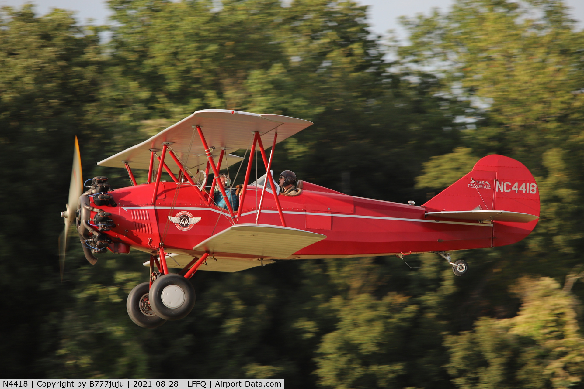 N4418, 1928 Curtiss-Wright Travel Air 4000 C/N 378, during Ferté Alais 2021
