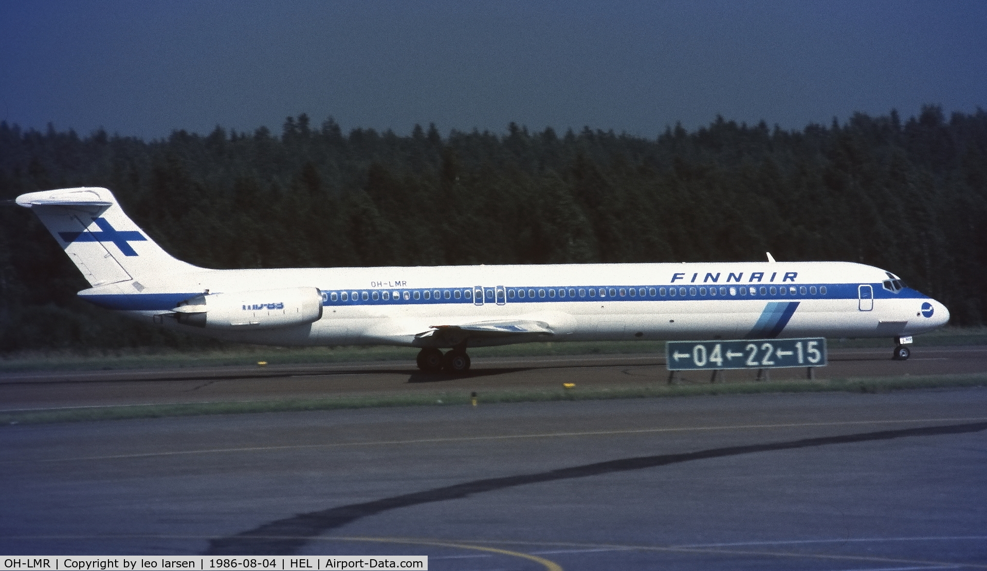 OH-LMR, 1985 McDonnell Douglas MD-83 (DC-9-83) C/N 49284, Helsinki 4.8.1986