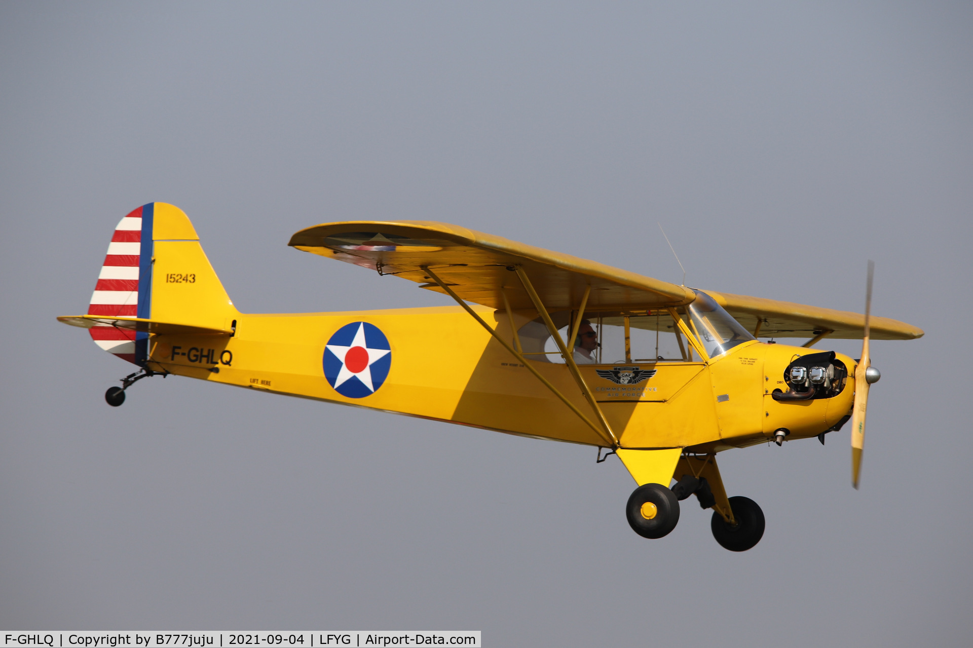 F-GHLQ, Piper J3C-65 Cub Cub C/N 15243, Cambrai airshow 2021