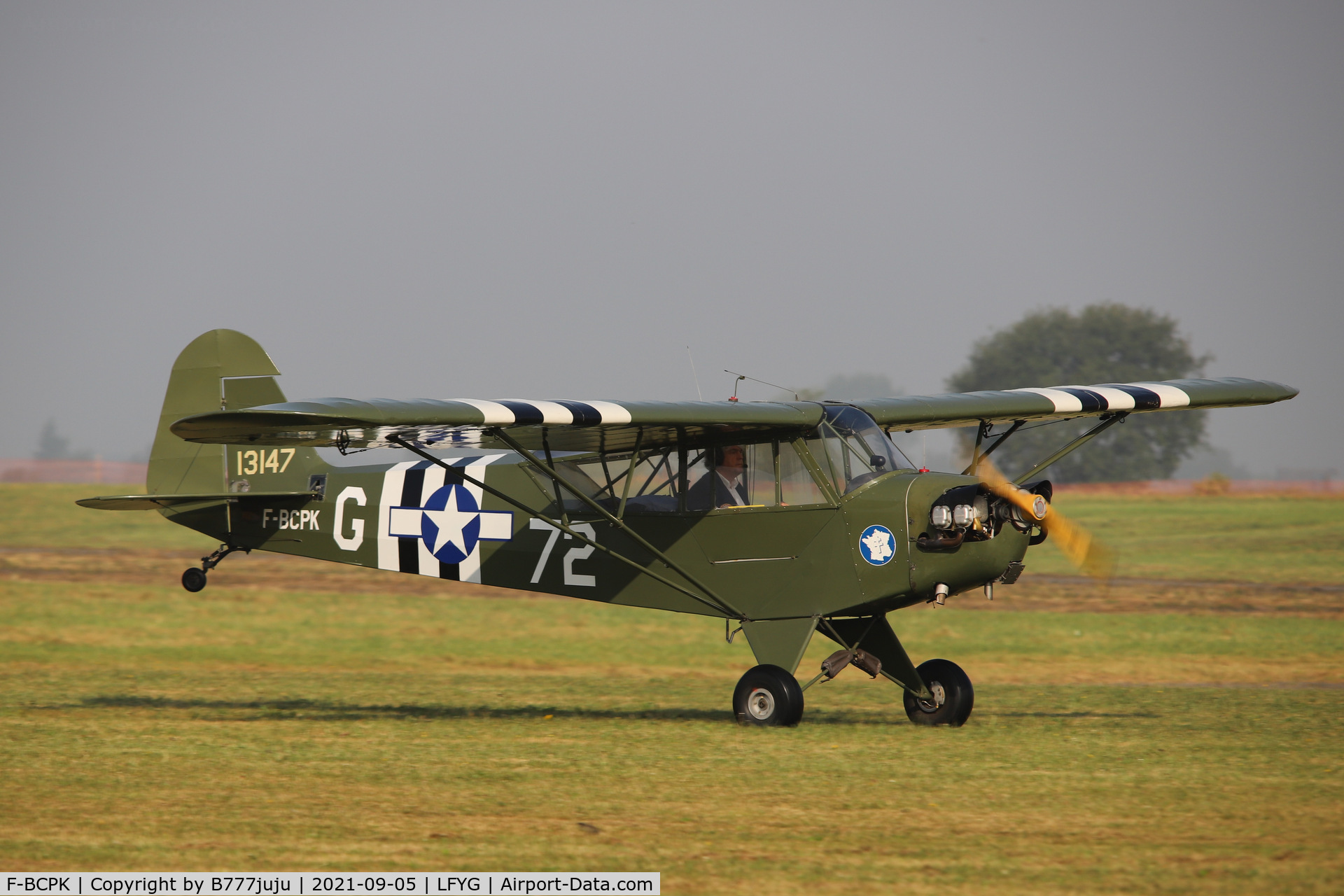 F-BCPK, 1945 Piper L-4J Grasshopper (J3C-65D) C/N 13147, Cambrai airshow 2021
