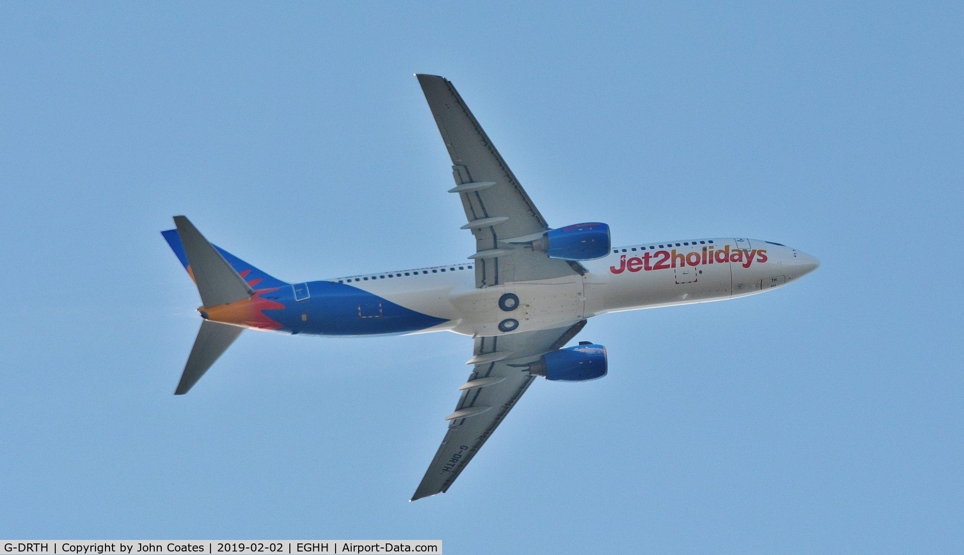 G-DRTH, 2006 Boeing 737-8BK C/N 33828, Departs in poor weather after paint to Jet 2