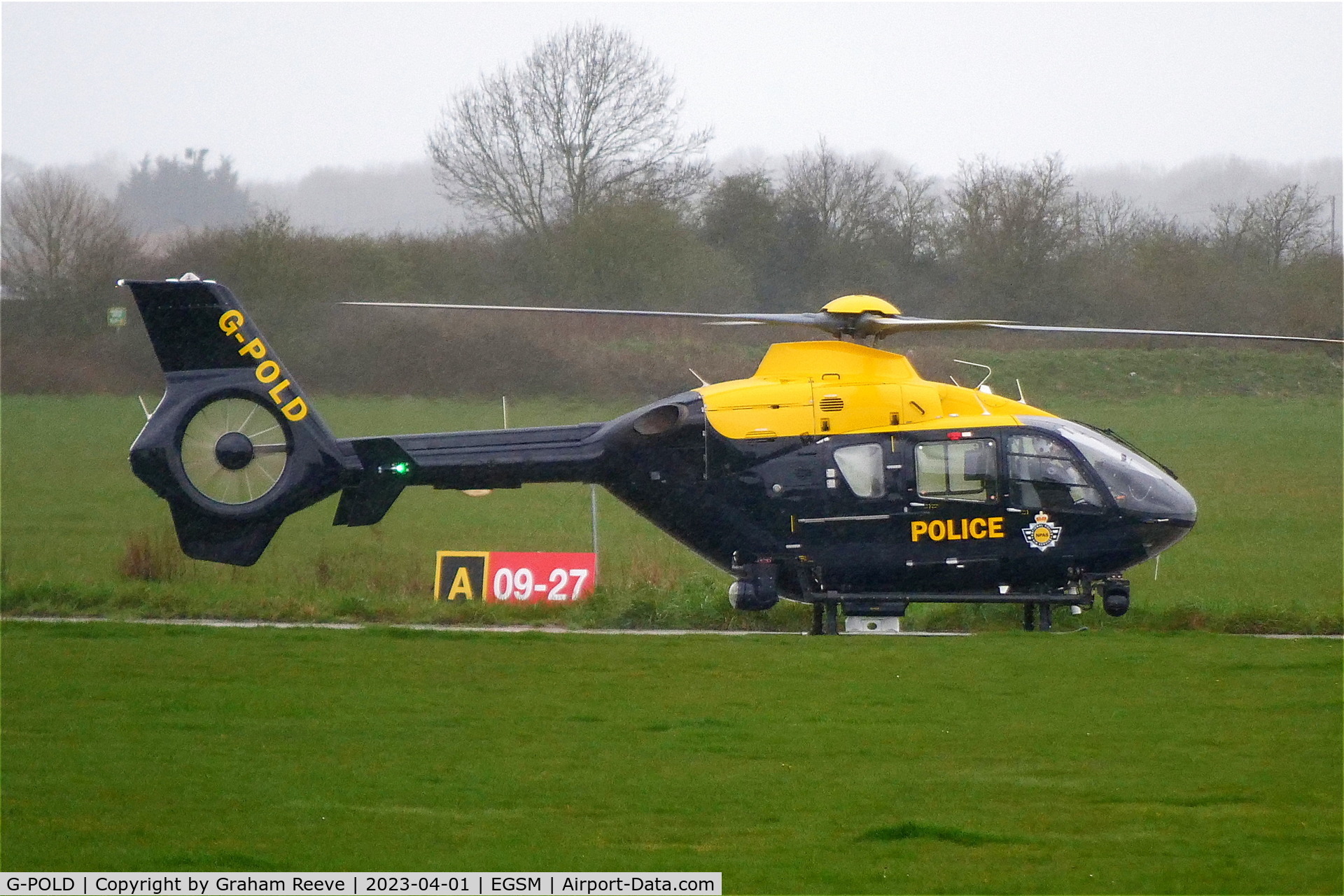 G-POLD, 2003 Eurocopter EC-135T-2 C/N 0300, About to depart from Beccles.