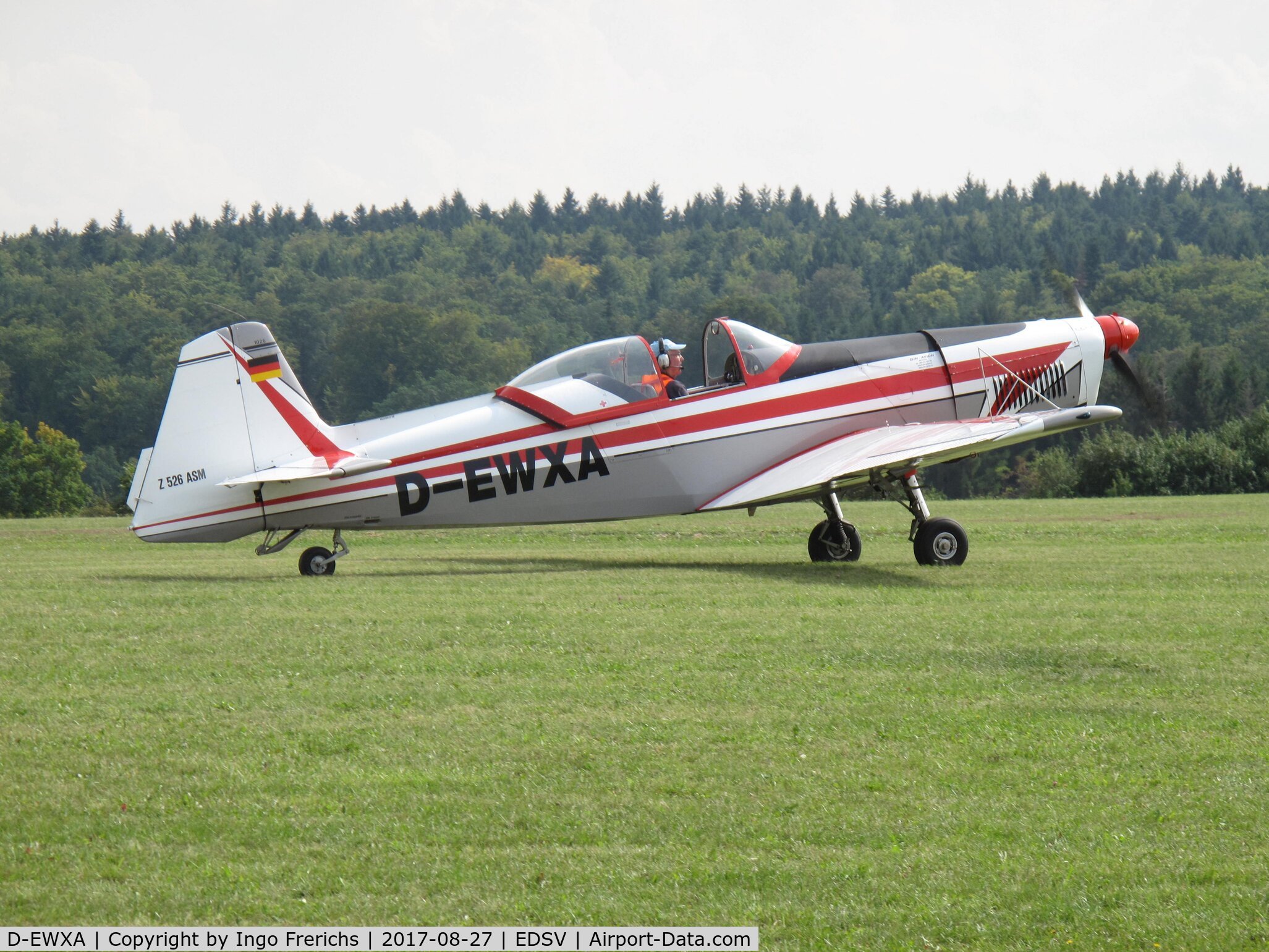 D-EWXA, Zlin Z-526ASM Akrobat C/N 1026, D-EWXA at glider airfield Waechtersberg (EDSV) in Wildberg in Germany.