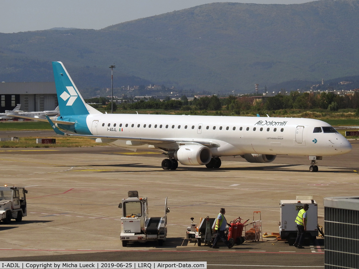 I-ADJL, 2009 Embraer 195LR (ERJ-190-200LR) C/N 19000256, At Firenze