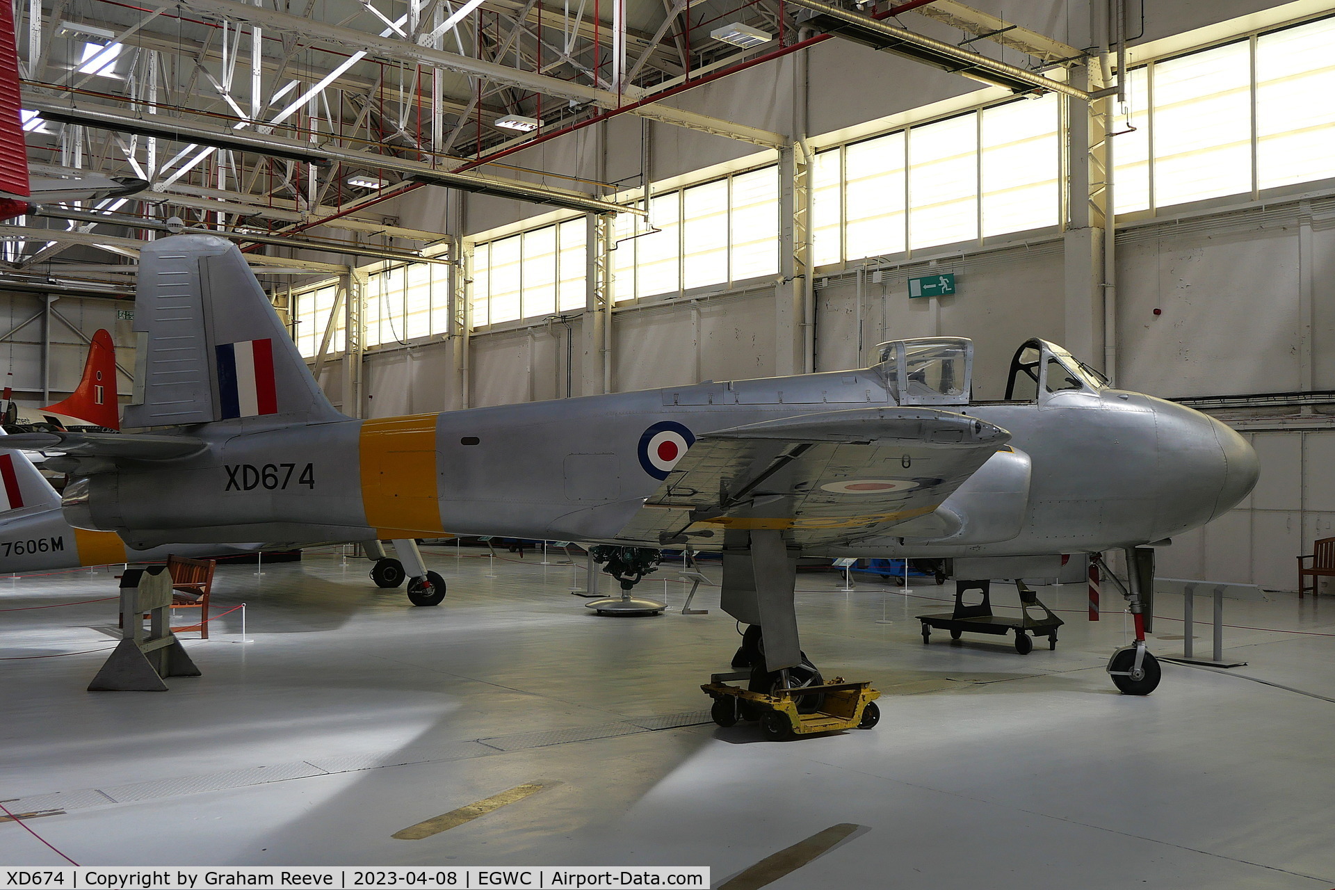 XD674, 1955 Hunting Percival P-84 Jet Provost T.1 C/N PAC/84/001, On display at the RAF Museum, Cosford.