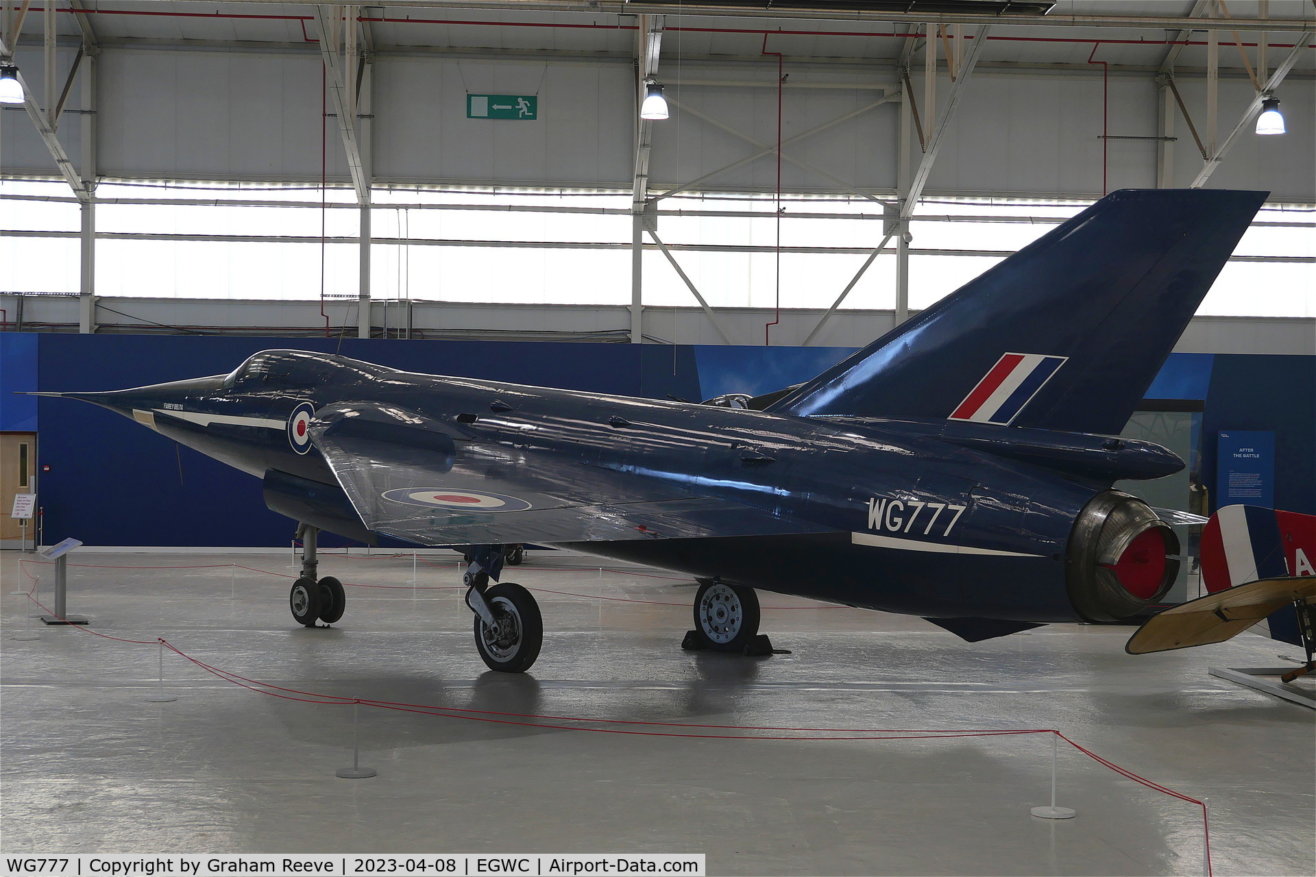 WG777, 1956 Fairey Delta FD2 C/N F9422, On display at the RAF Museum, Cosford.