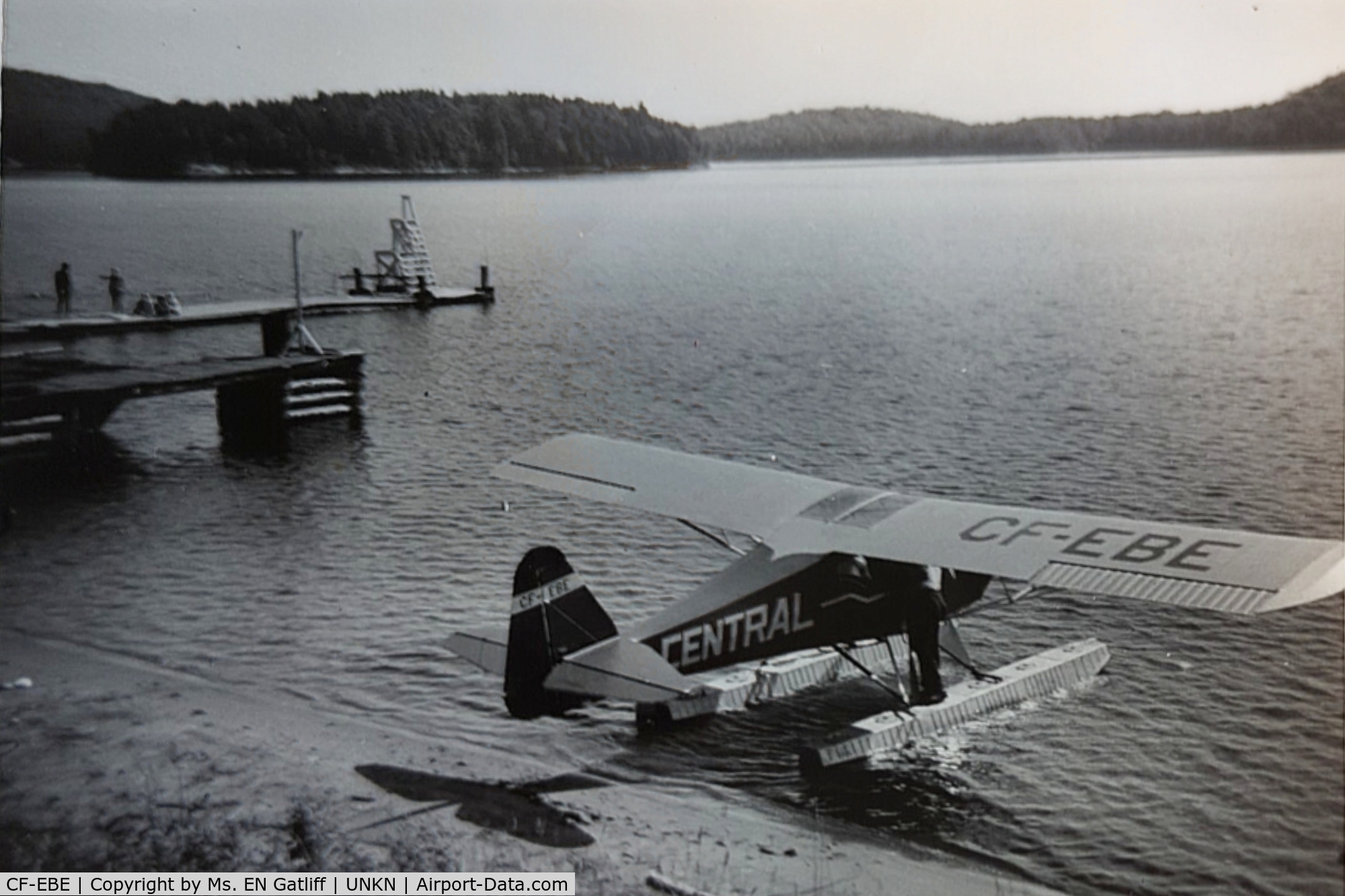 CF-EBE, 1947 Fleet 80 Canuck C/N 149, CF-EBE Floating on lake by a small beach about 15 metres from landing stage. I have just found this in my late aunt's photographs. I am amazed the plane is still around.