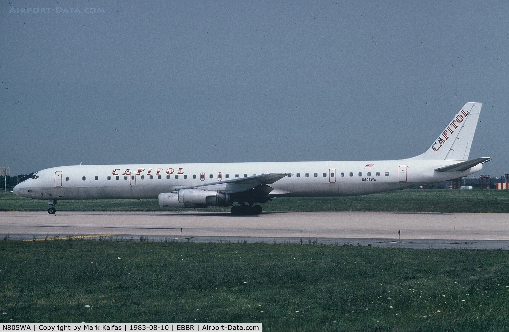N805WA, 1996 McDonnell Douglas MD-83 (DC-9-83) C/N 53470, Capitol Airlines Douglas DC-8-63, N805WA at BRU