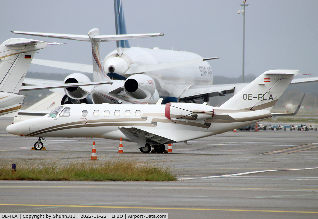 OE-FLA, Cessna 525A CitationJet CJ2+ C/N 525A-0365, Parked at the General Aviation area...