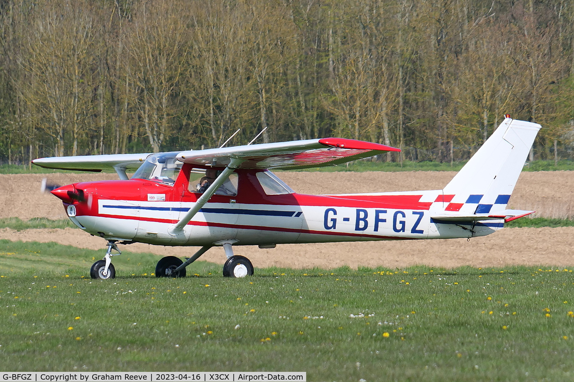 G-BFGZ, 1977 Reims FRA150M Aerobat C/N 0329, Just landed at Northrepps.