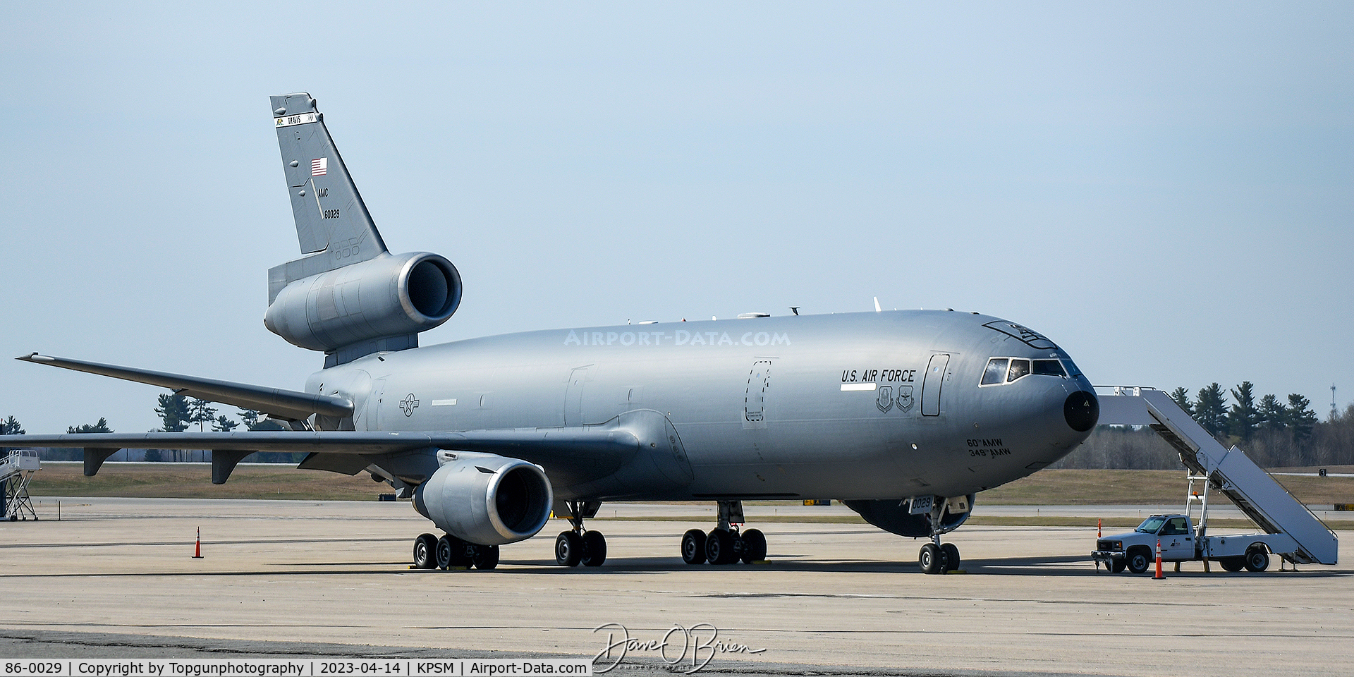 86-0029, 1986 McDonnell Douglas KC-10A Extender C/N 48242, 60th AMW out of Travis AFB sits on the ramp