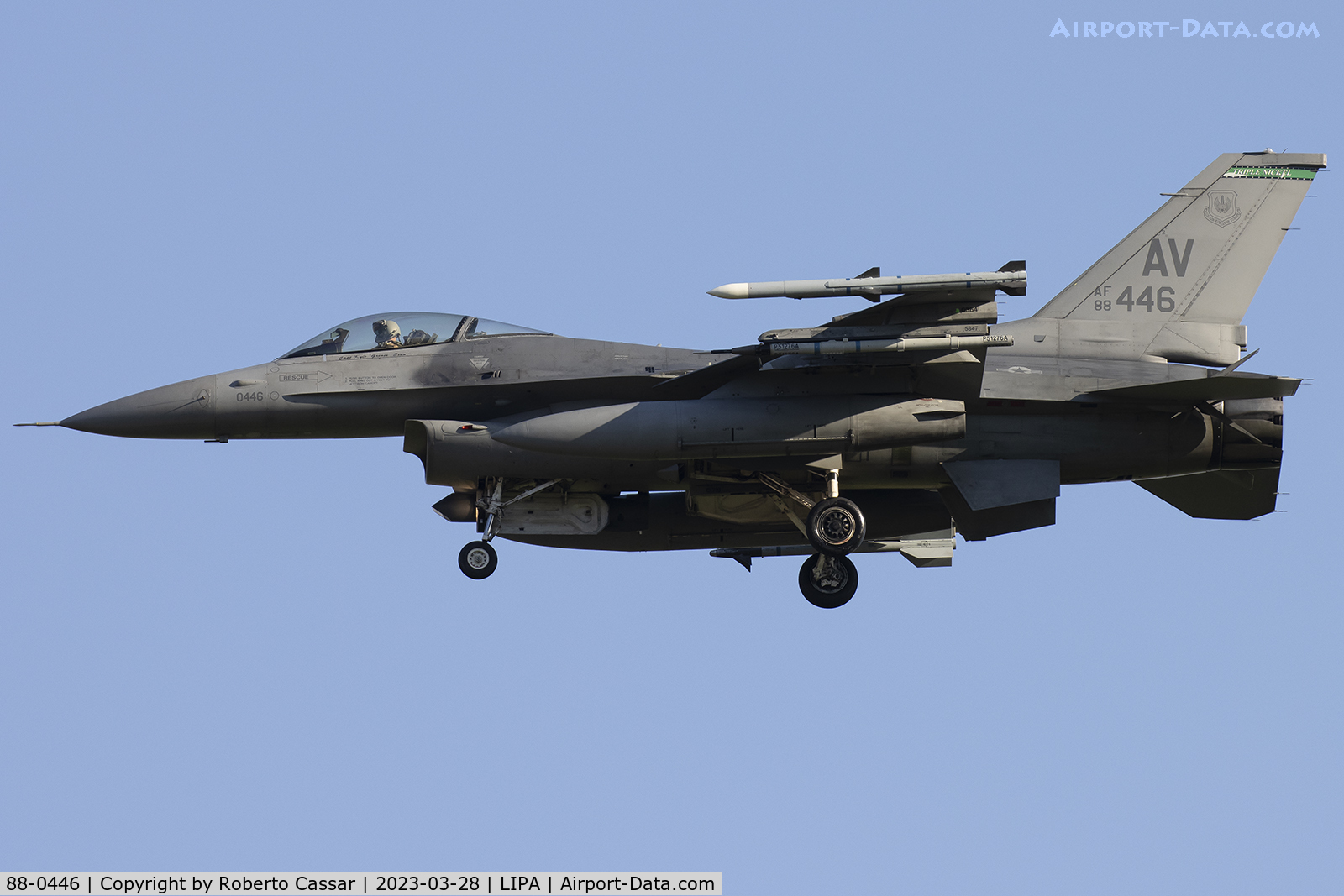 88-0446, 1988 General Dynamics F-16CG Night Falcon C/N 1C-48, Aviano Airbase