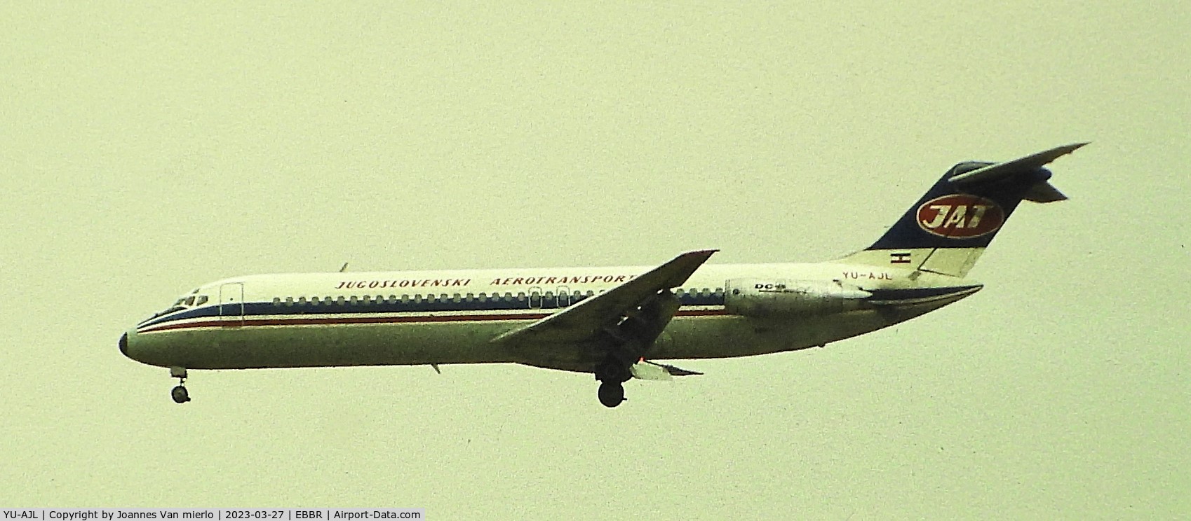 YU-AJL, 1973 Douglas DC-9-32 C/N 47571, Slide scan