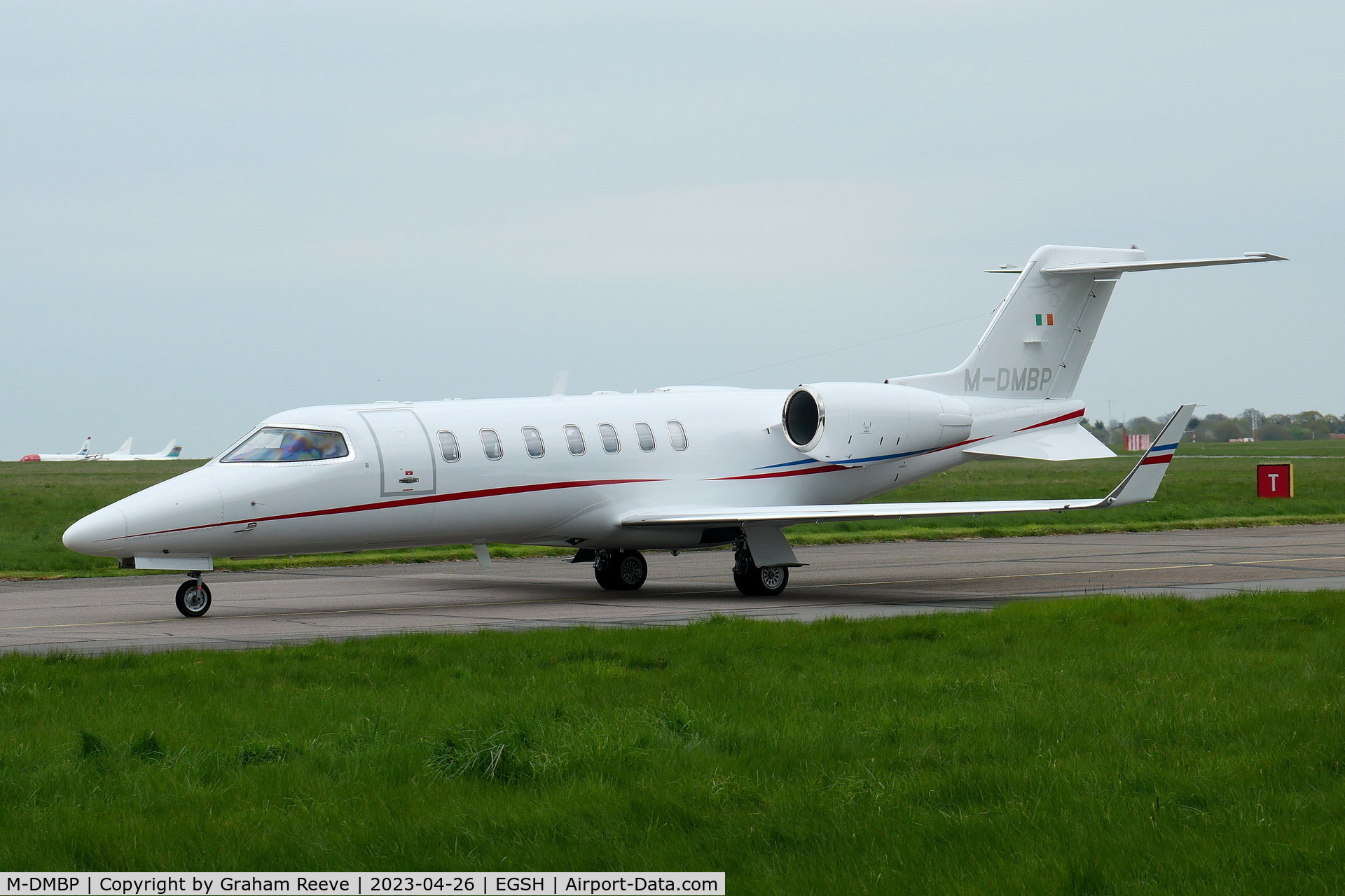 M-DMBP, 2012 Learjet 40 C/N 45-2133, Just landed at Norwich.