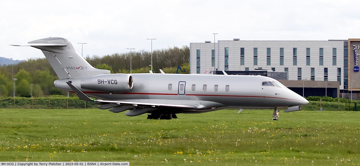 9H-VCG, 2014 Bombardier Challenger 350 (BD-100-1A10) C/N 20545, At East Midlands Airport