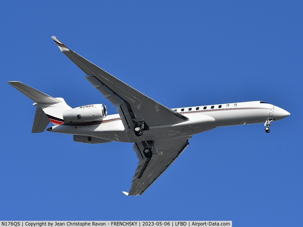 N176QS, 2021 Bombardier Global 7500 (BD-700-2A12) C/N 70096, White Plains (HPN)	Bordeaux (BOD)	(N176QS)