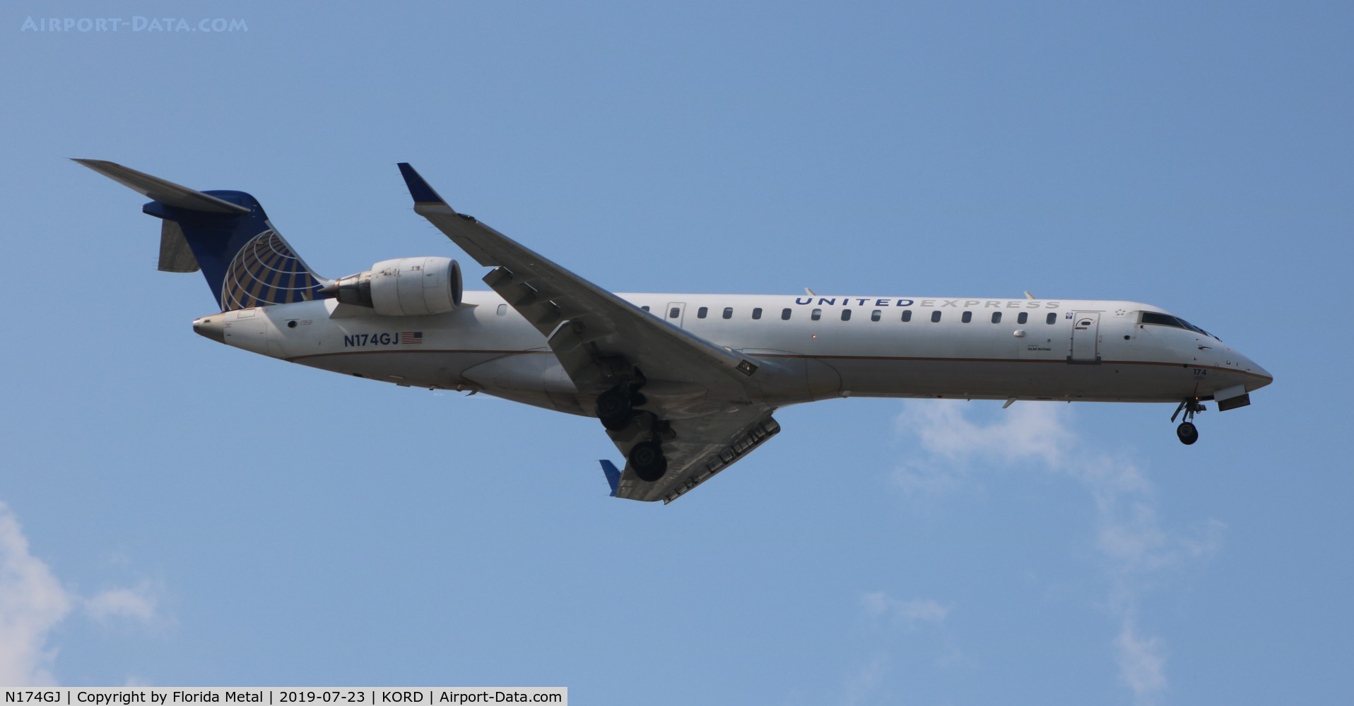 N174GJ, Bombardier CRJ-701ER (CL-600-2C10) Regional Jet C/N 10296, GoJet/UE CRJ7 zx