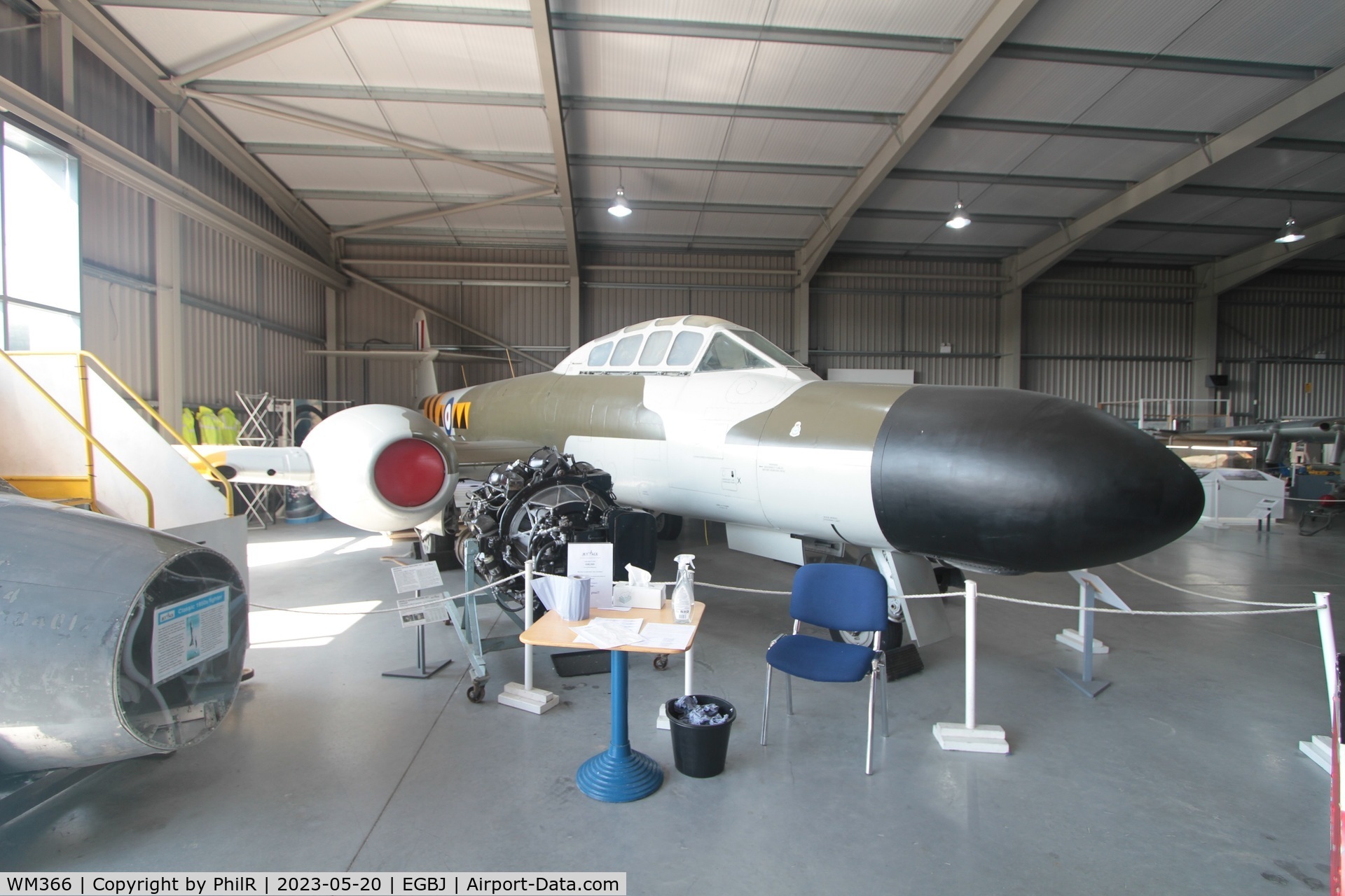 WM366, 1953 Gloster Meteor NF.13 C/N 5616, WM366 1953 Armstrong Whitworth Meteor NF13 (TT20) Jet Age Museum Staverton