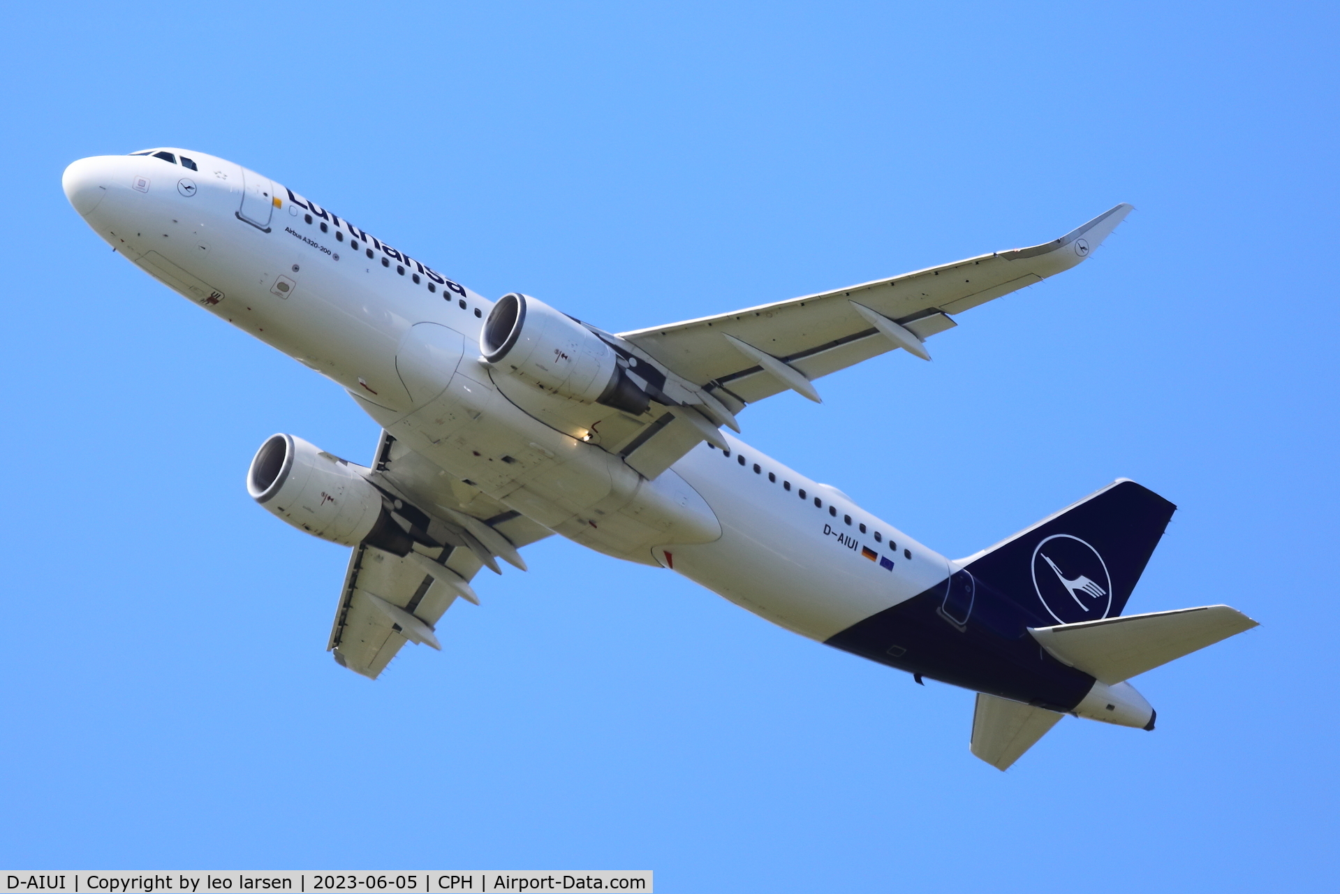 D-AIUI, 2014 Airbus A320-214 C/N 6265, Copenhagen 5.6.2023