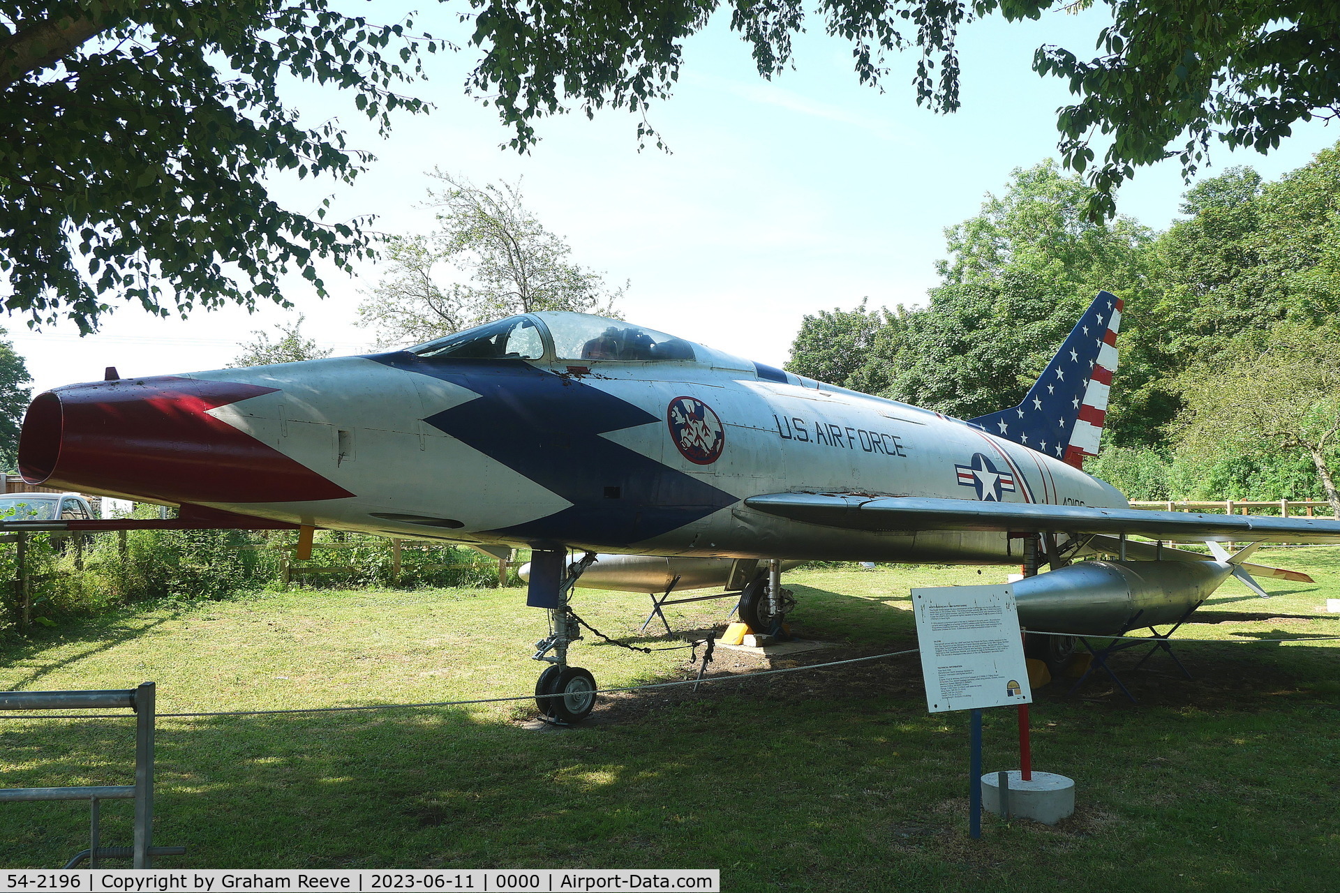 54-2196, 1956 North American F-100D Super Sabre C/N 223-76, Preserved at the Norfolk and Suffolk Aviation Museum, Flixton.
