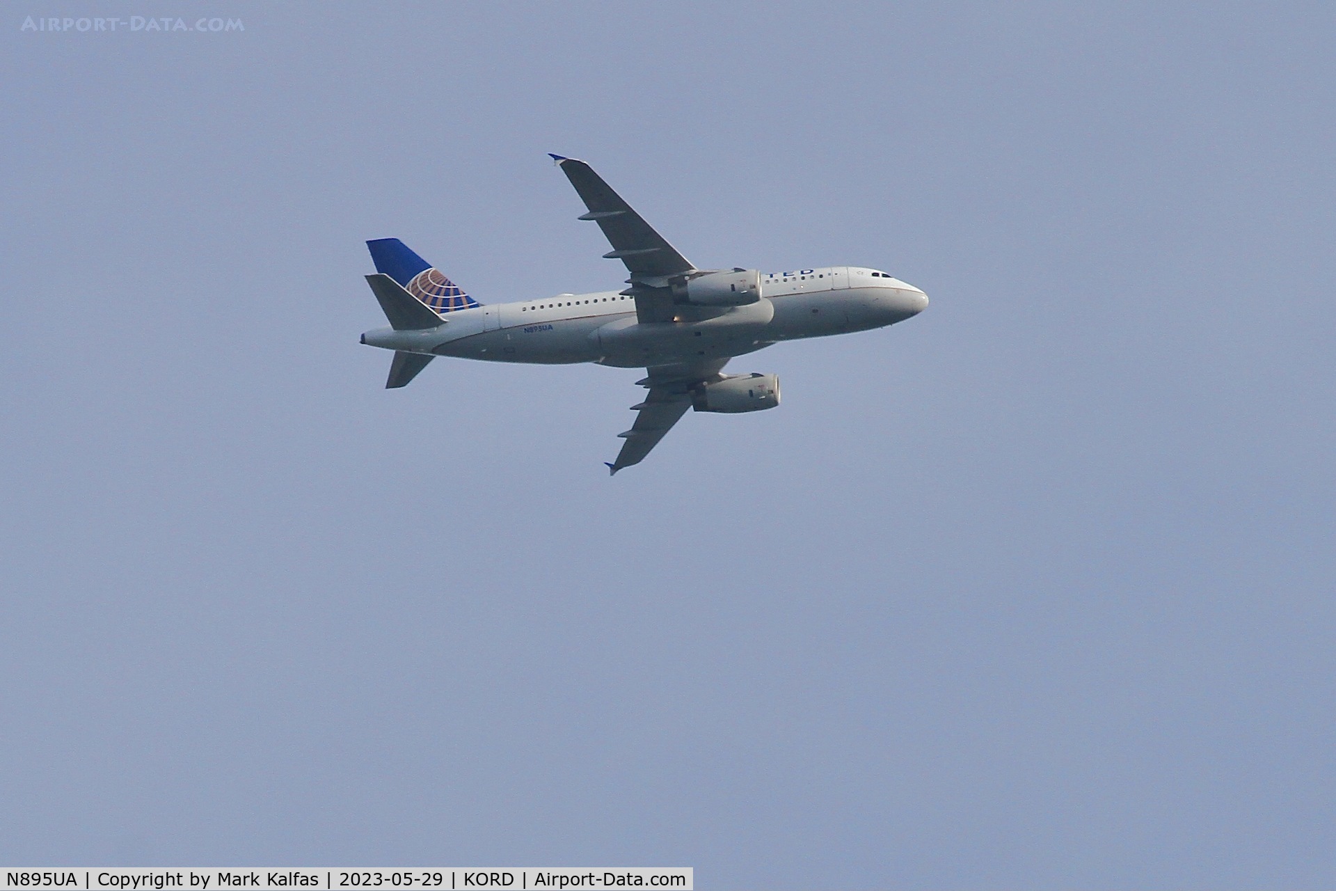 N895UA, 2007 Airbus A319-132 C/N 3020, United Airlines Airbus A319-132/A319 N895UA UAL771 BNA-ORD