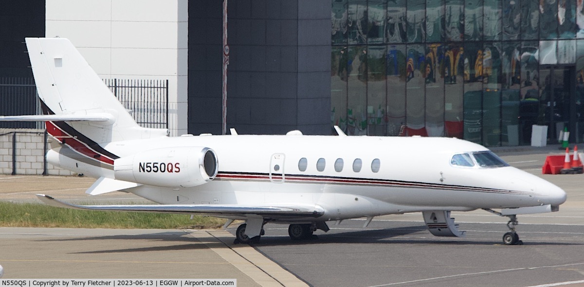 N550QS, 2015 Cessna 680A Citation Latitude C/N 680A-0015, At London Luton