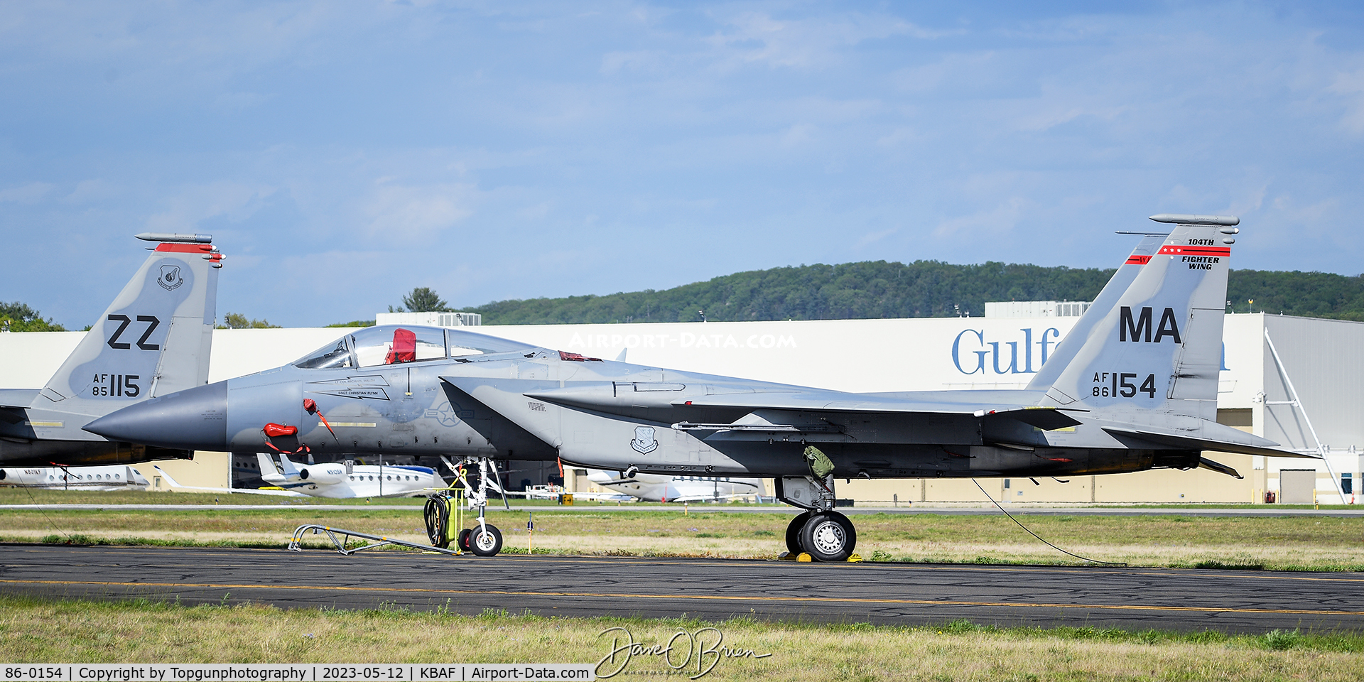 86-0154, 1986 McDonnell Douglas F-15C Eagle C/N 1001/C382, Sitting waiting for Sat's show to start
