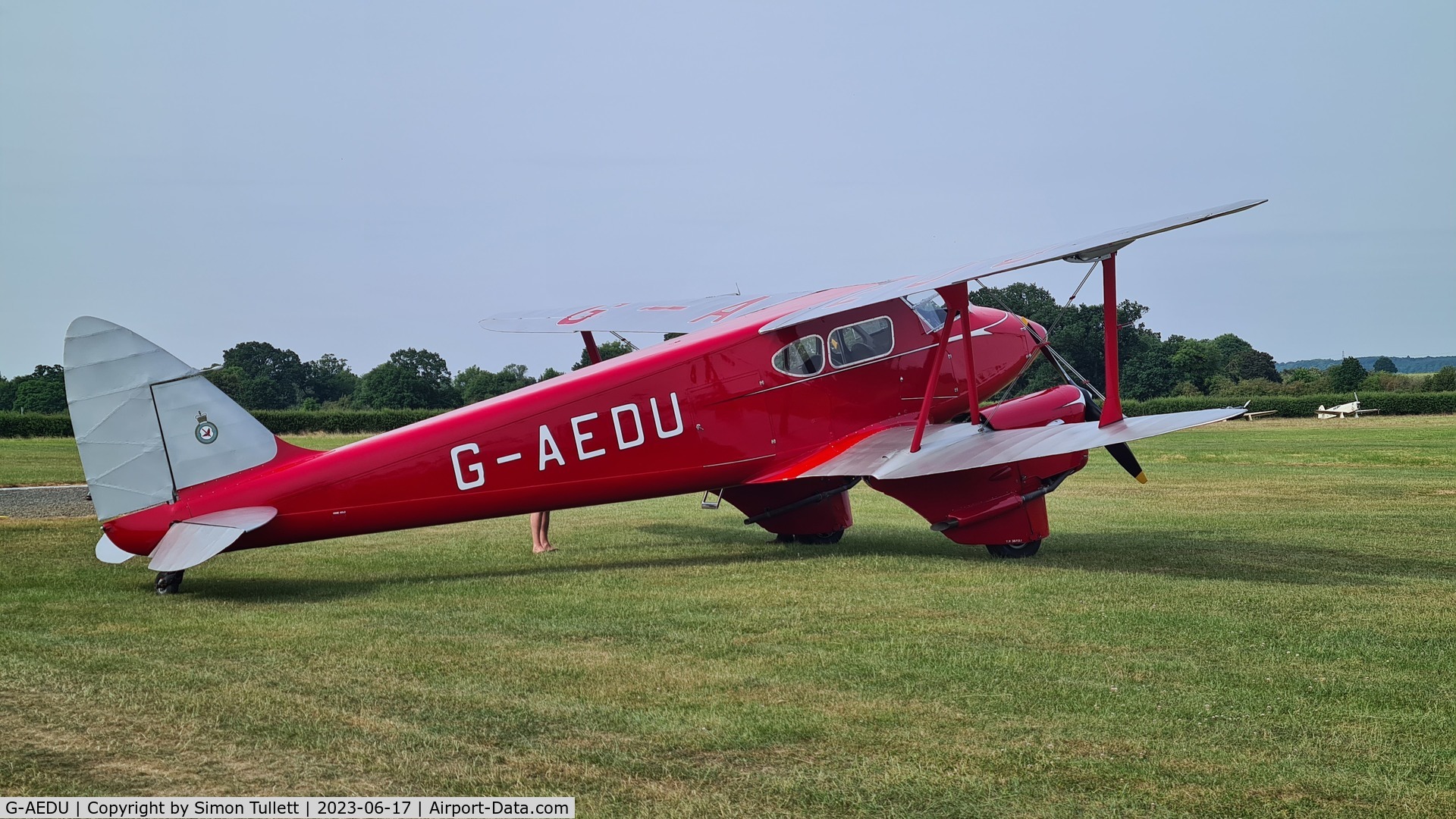 G-AEDU, 1937 De Havilland DH-90A Dragonfly C/N 7526, Seen at Old Warden