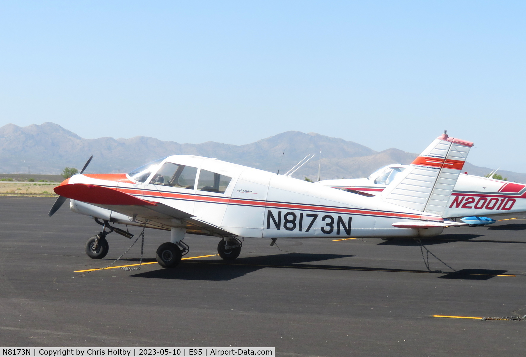 N8173N, 1968 Piper PA-28-140 C/N 28-25369, Parked at its base Benson Municipal Airport, Arizona