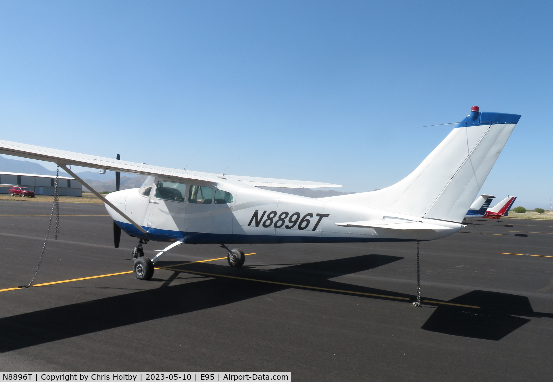 N8896T, 1960 Cessna 182C Skylane C/N 52796, Parked at Benson Municipal Airport, Arizona