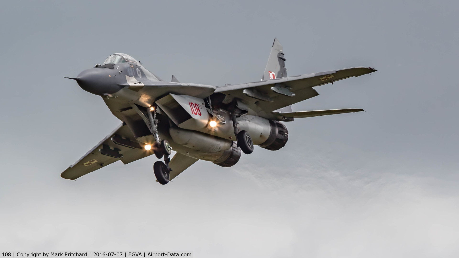 108, 1990 Mikoyan-Gurevich MiG-29A C/N 2960535108, RIAT 2016