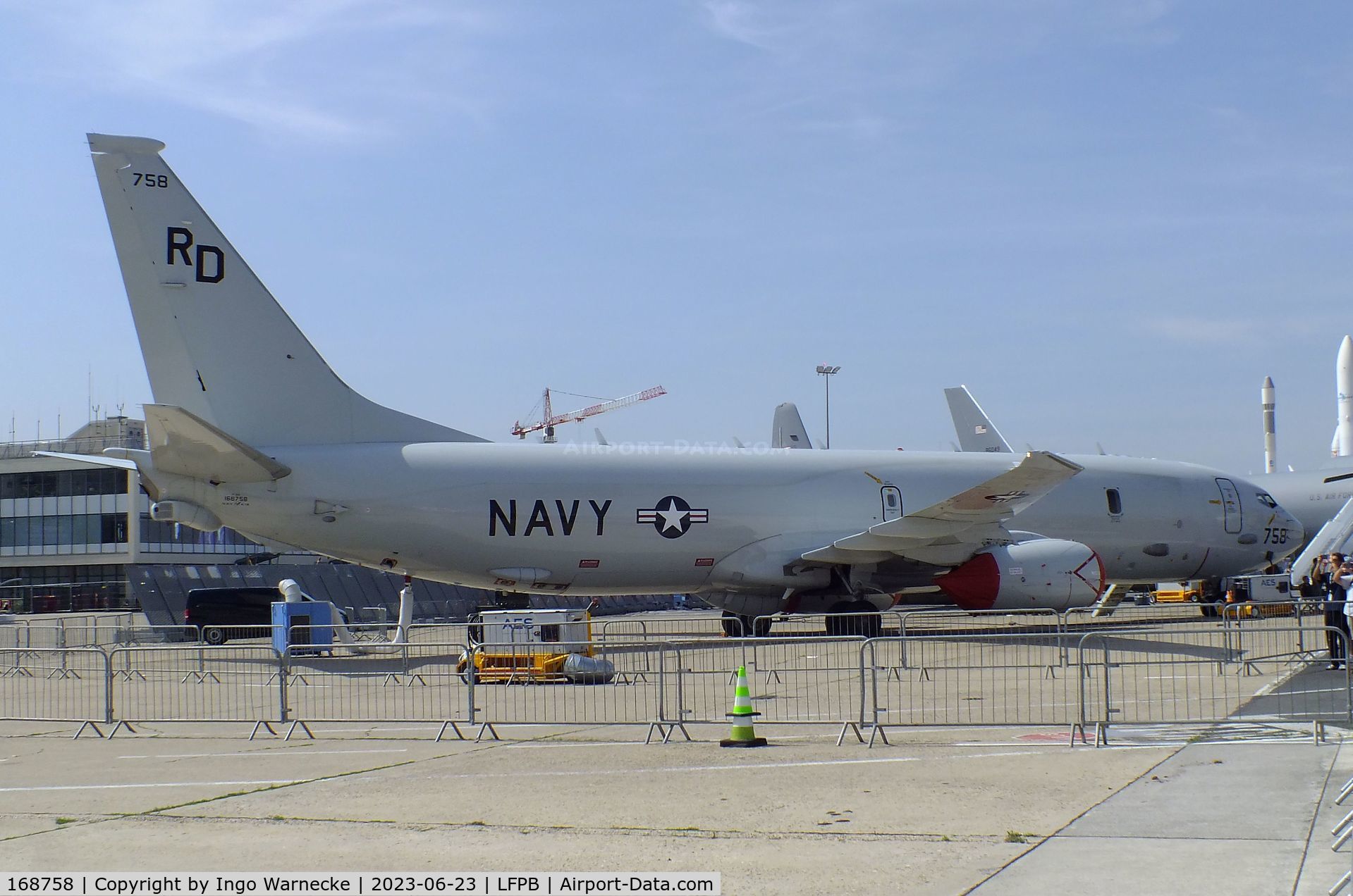 168758, 2014 Boeing P-8A Poseidon C/N 42254, Boeing P-8A Poseidon of the US Navy at the Aerosalon 2023, Paris