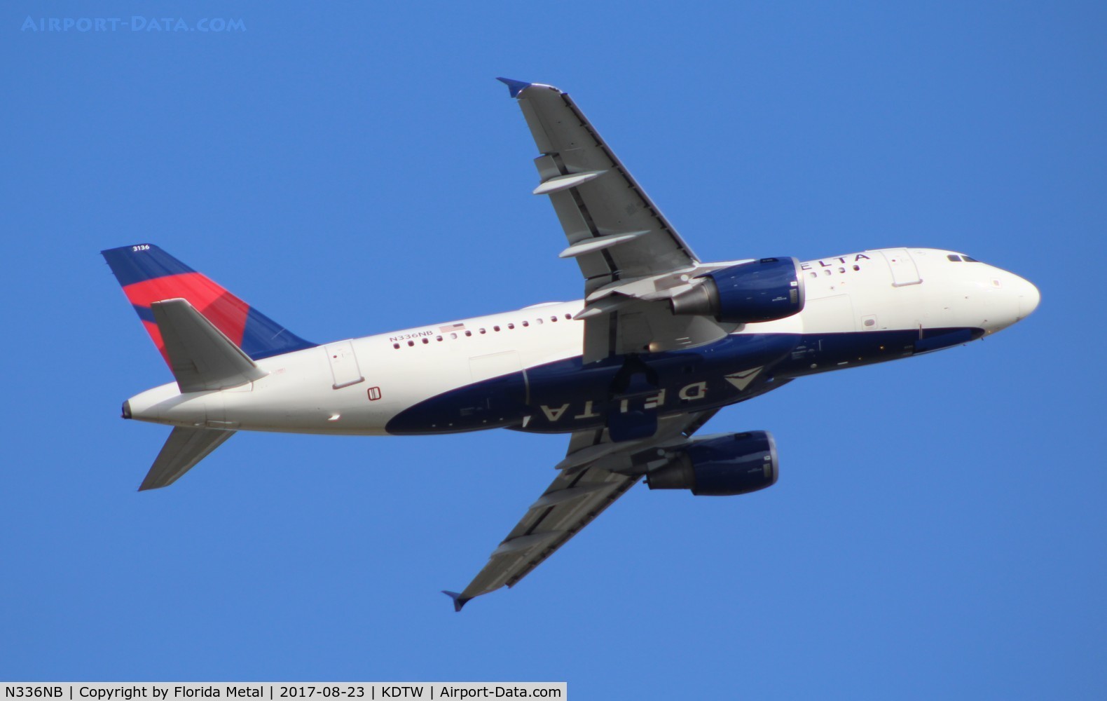 N336NB, 2002 Airbus A319-114 C/N 1683, DAL A319 zx DTW-DCA