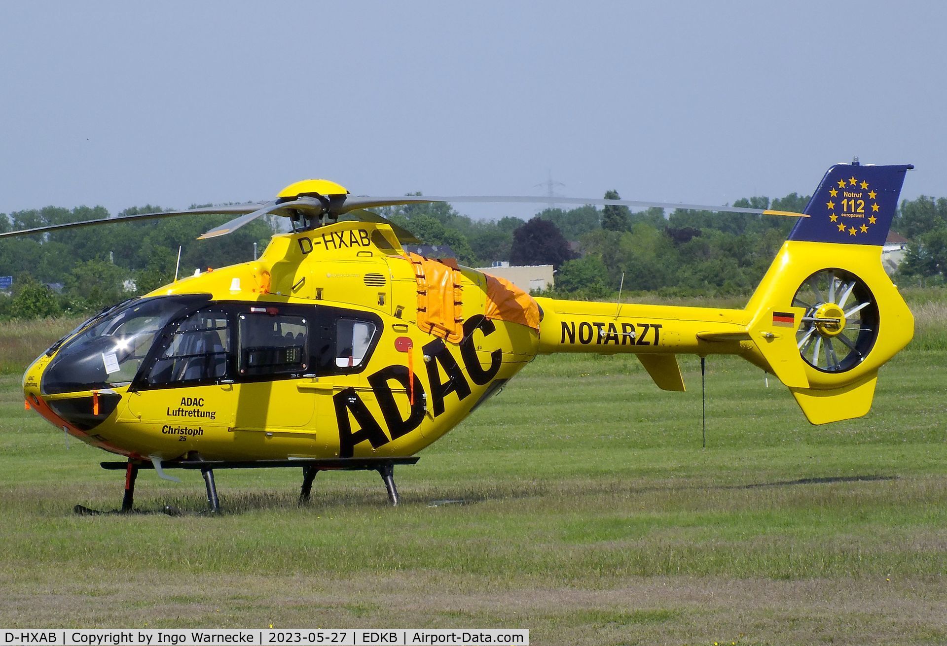 D-HXAB, Eurocopter EC-135P-2 C/N 1126, Eurocopter EC135P2 'Christoph 25' EMS-helicopter of ADAC Luftrettung at Bonn-Hangelar airfield '2305