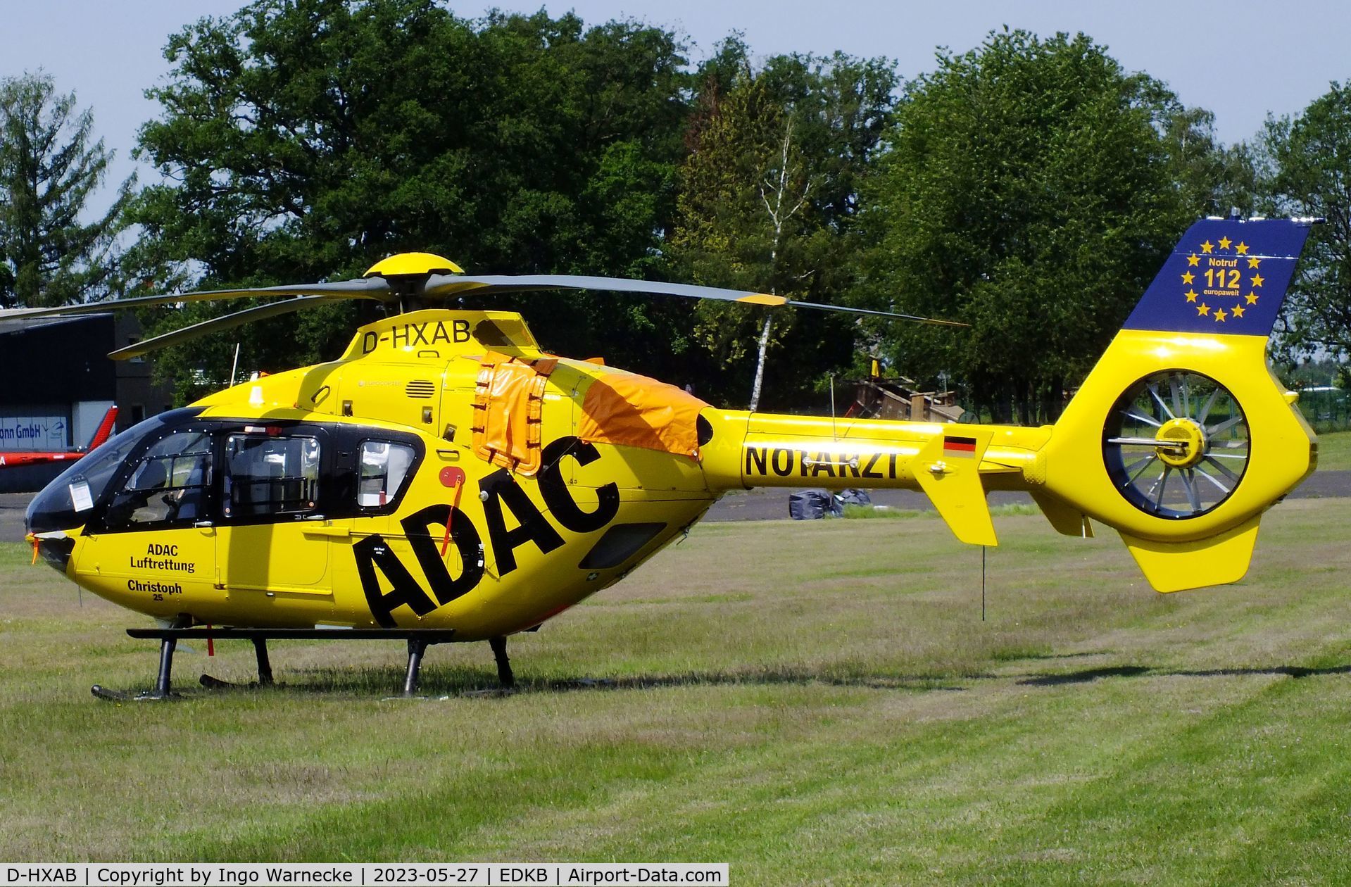 D-HXAB, Eurocopter EC-135P-2 C/N 1126, Eurocopter EC135P2 'Christoph 25' EMS-helicopter of ADAC Luftrettung at Bonn-Hangelar airfield '2305