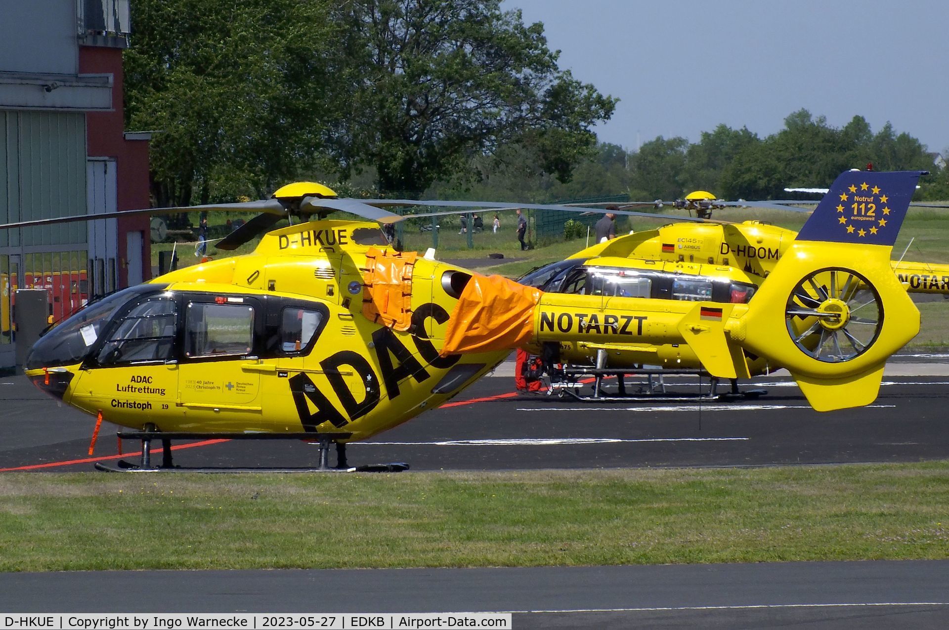 D-HKUE, 2007 Eurocopter EC-135P-2+ C/N 0527, Eurocopter EC135P2+ 'Christoph 19'  EMS-helicopter of ADAC Luftrettung at Bonn-Hangelar airfield '2305