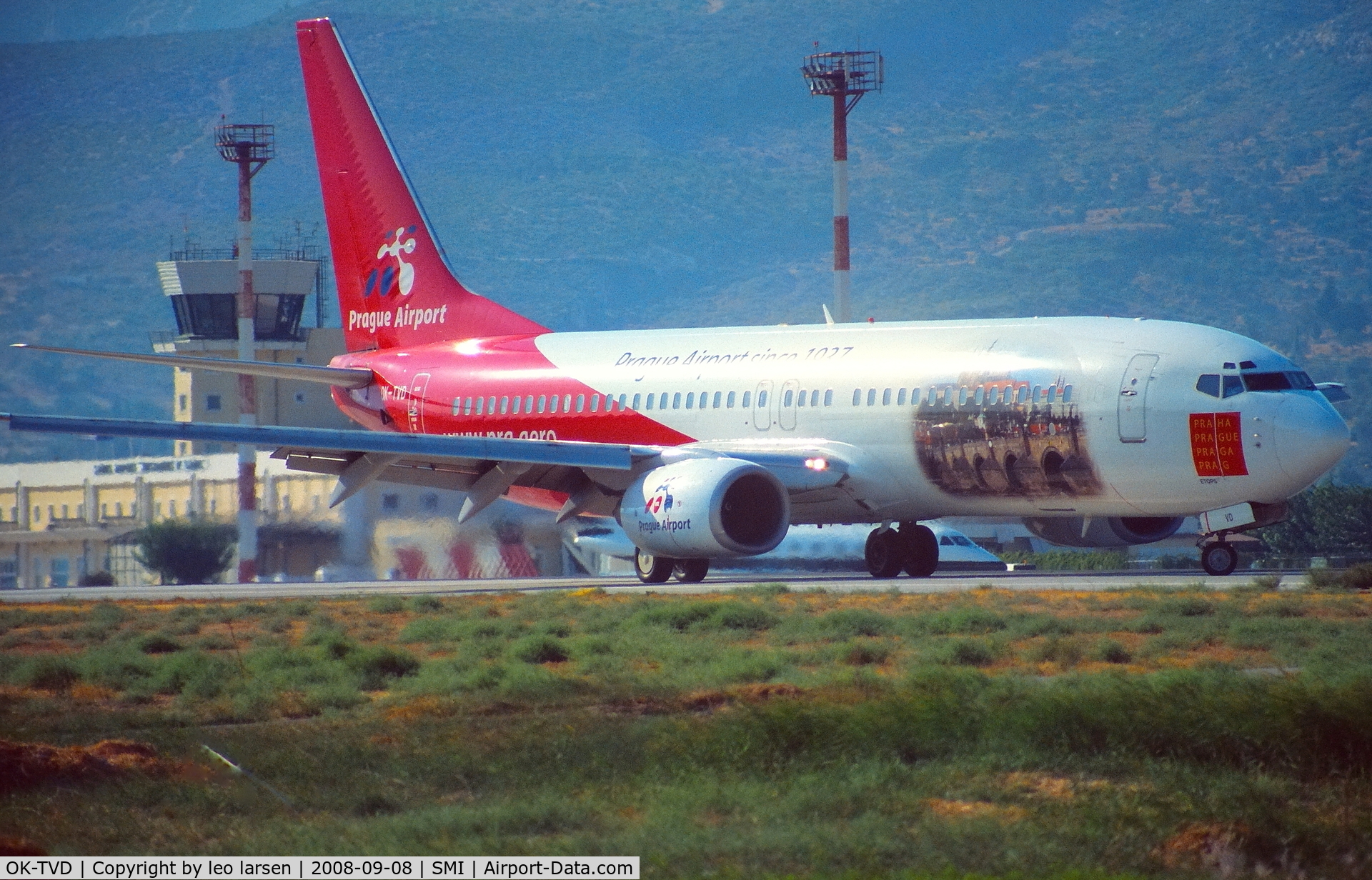 OK-TVD, 1999 Boeing 737-86N C/N 28595, Samos 8.9.2008