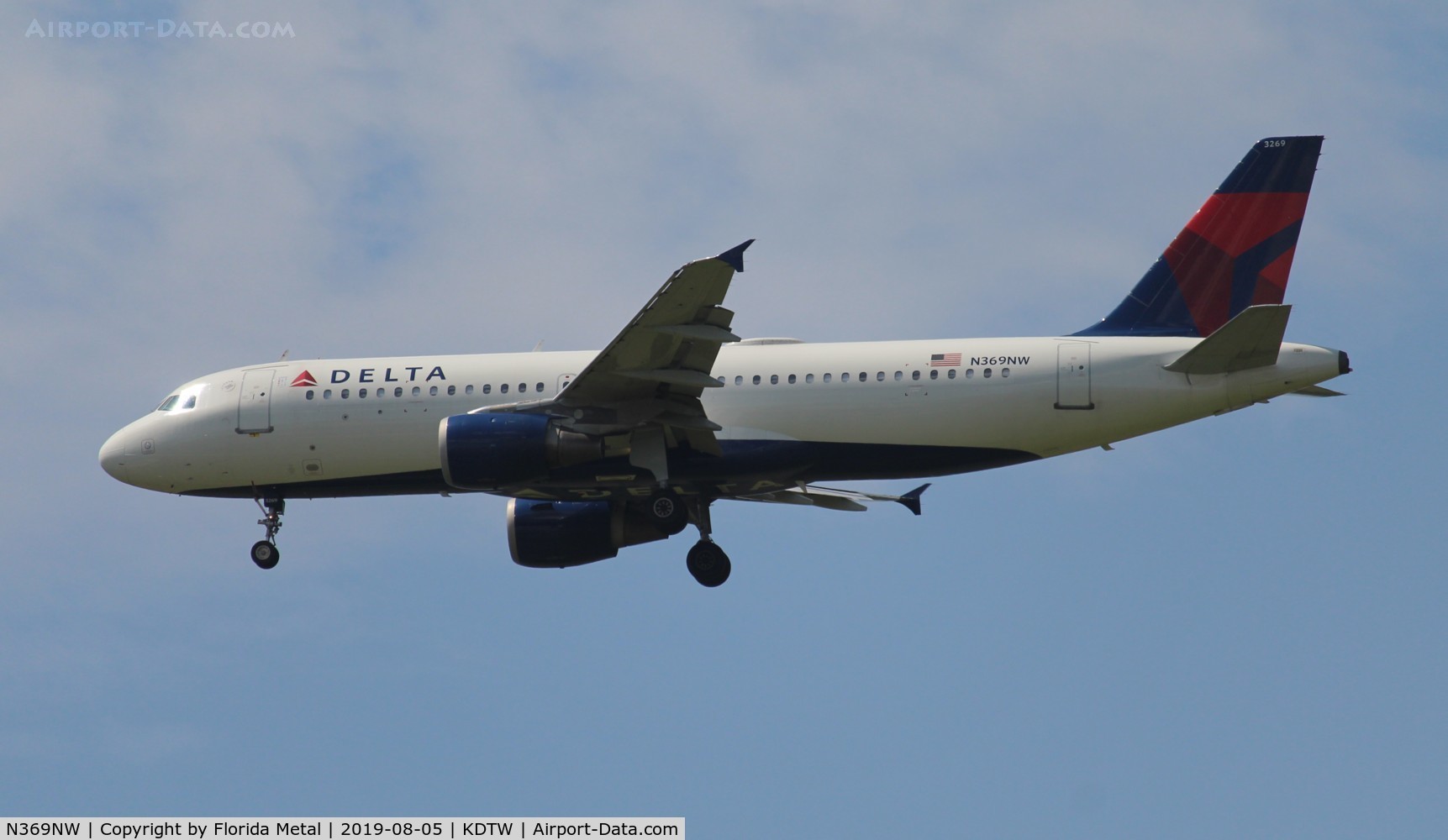 N369NW, 1999 Airbus A320-212 C/N 1011, DAL A320 zx ORD-DTW