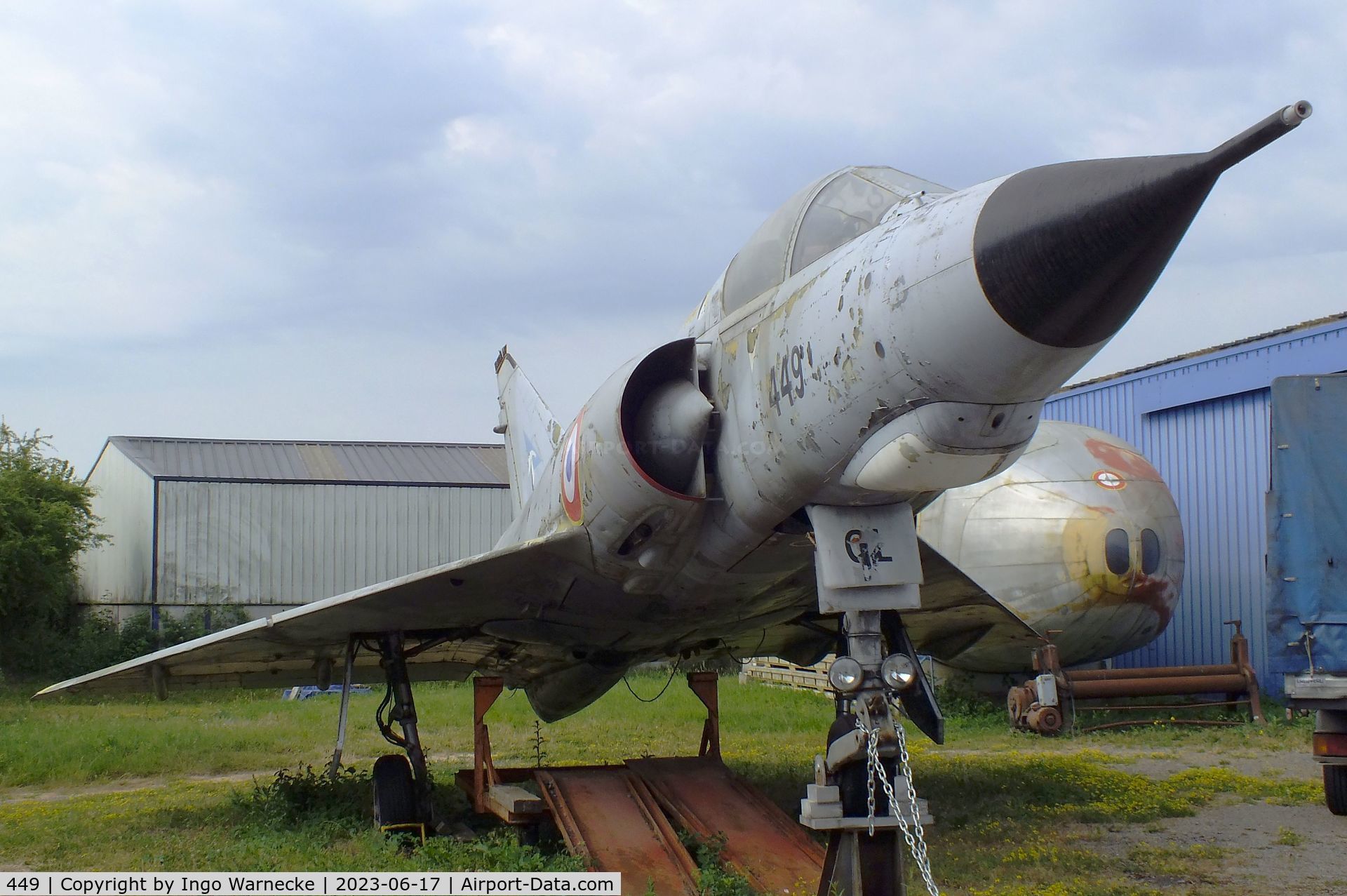 449, 1965 Dassault Mirage IIIE C/N 449, Dassault Mirage III E at the Musee de l'Epopee de l'Industrie et de l'Aeronautique, Albert