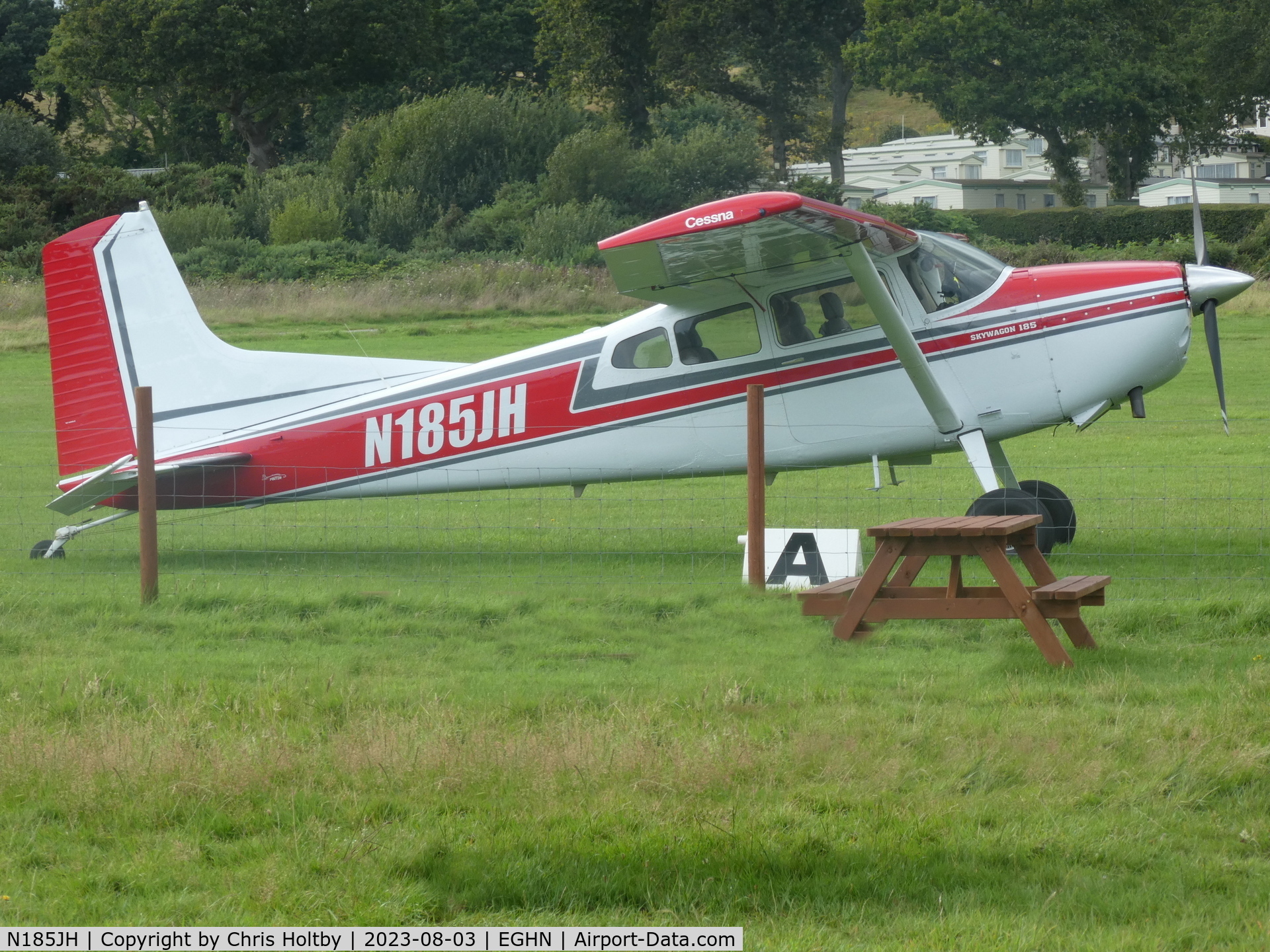 N185JH, 1986 Cessna A185F Skywagon 185 C/N 185-02131, Parked at Sandown Airport (EGHN) Isle of Wight