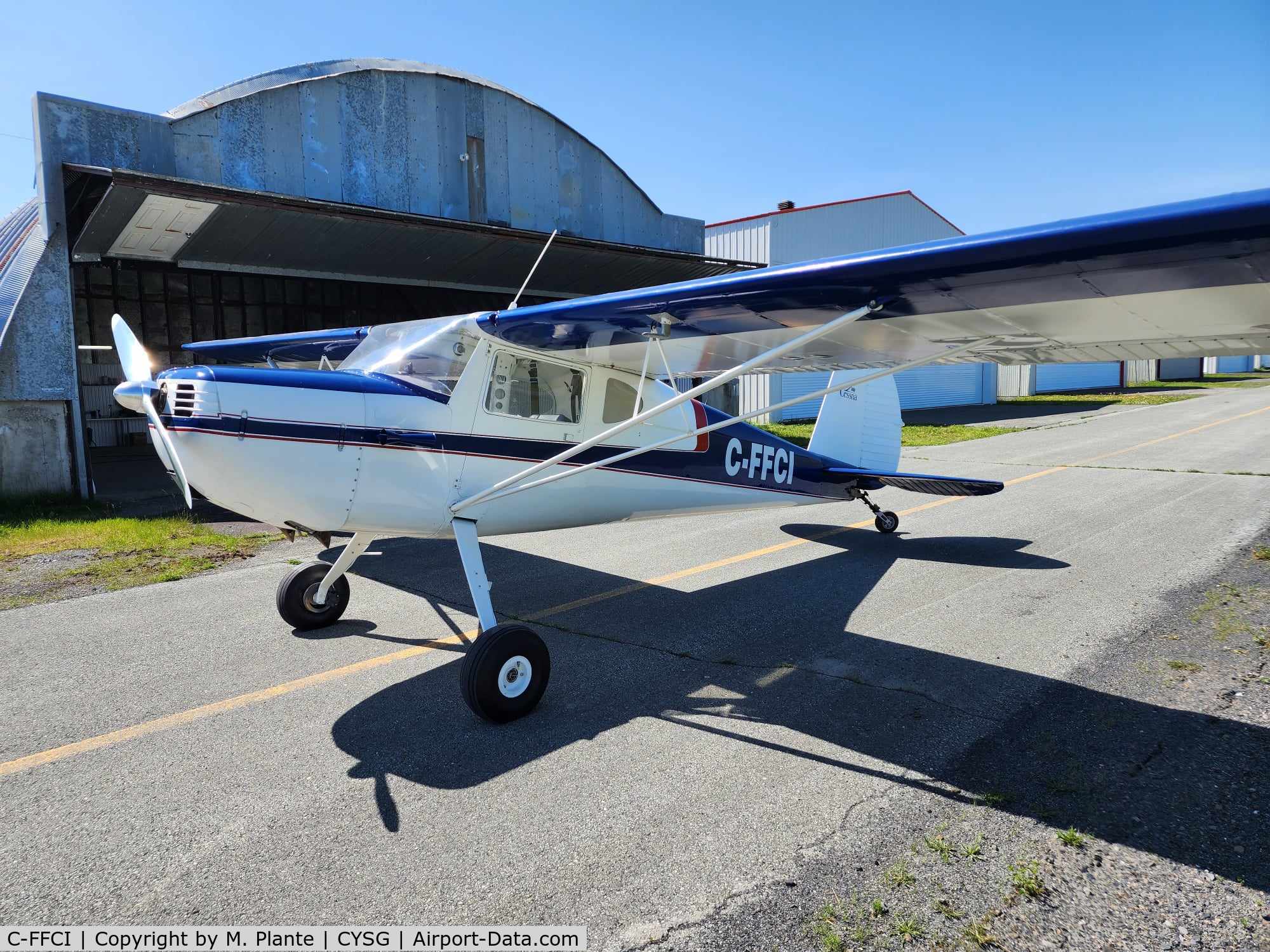 C-FFCI, 1947 Cessna 140X C/N 12947X, Photo prise à l'aéroport de St-Georges, été 2023
