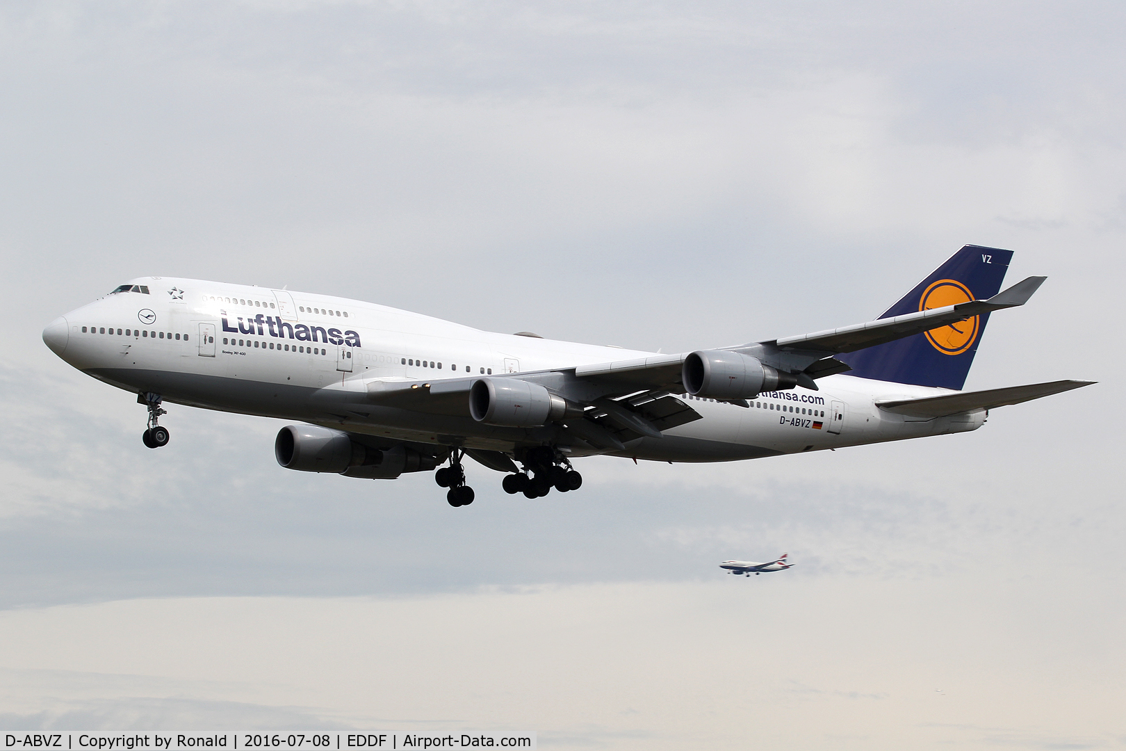 D-ABVZ, 2001 Boeing 747-430 C/N 29870, at fra