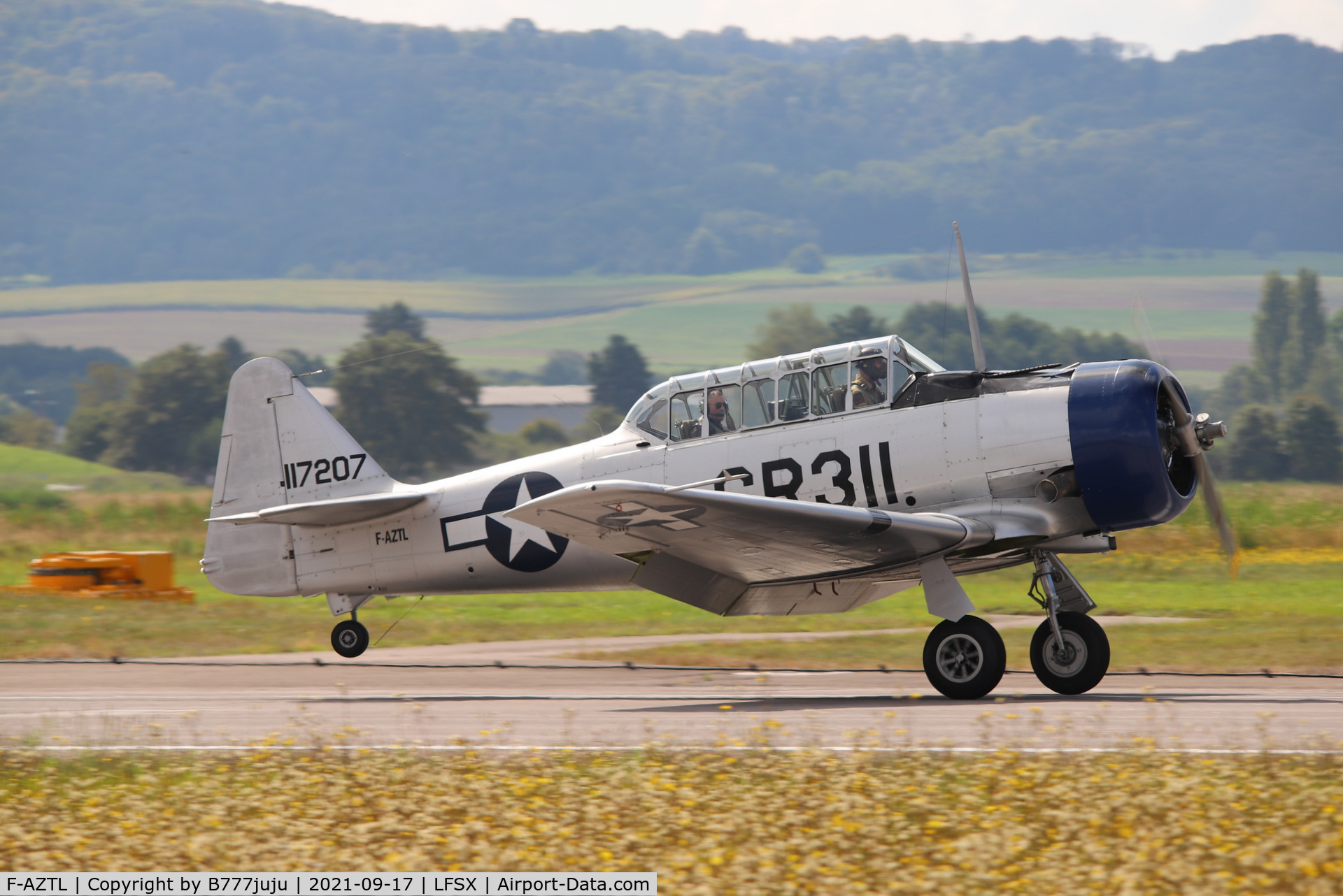 F-AZTL, 1942 North American T-6G Texan C/N 182-789, during Luxeuil Airshow 2021