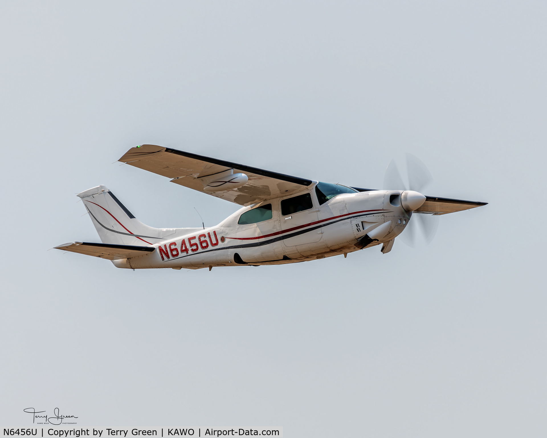 N6456U, 1985 Cessna T210R Turbo Centurion C/N 21064954, KAWO