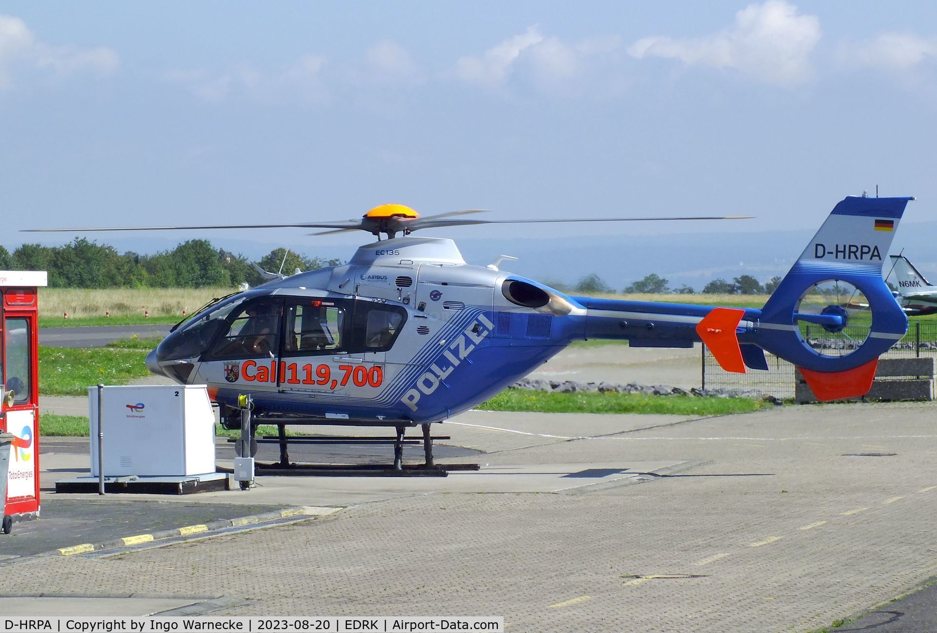 D-HRPA, 2002 Eurocopter EC-135P-2 C/N 135-0230, Eurocopter EC135P-2 of Rhineland-Palatinate police at Koblenz-Winningen airfield