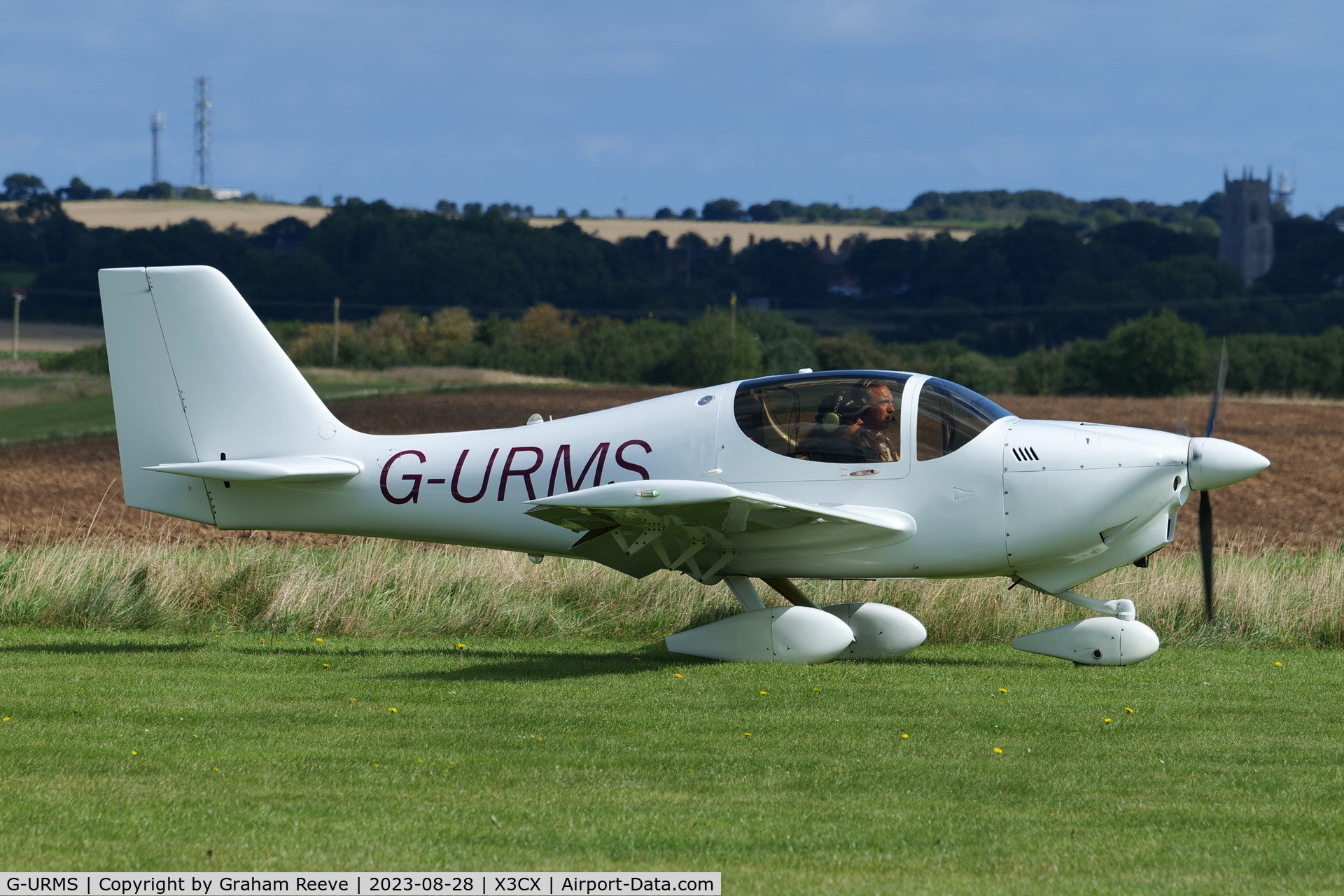 G-URMS, 2005 Europa Tri Gear C/N PFA 247-12922, Just landed at Northrepps.